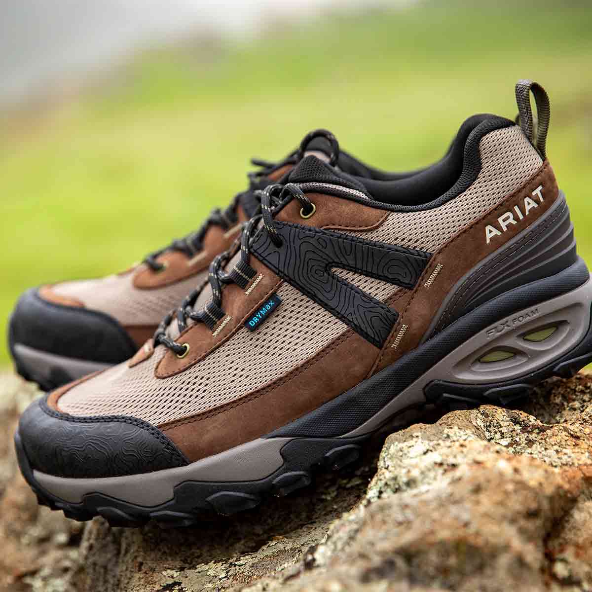 Ariat Men's Traverse Low Waterproof Hiking Shoes - Brown Bark - Lifestyle