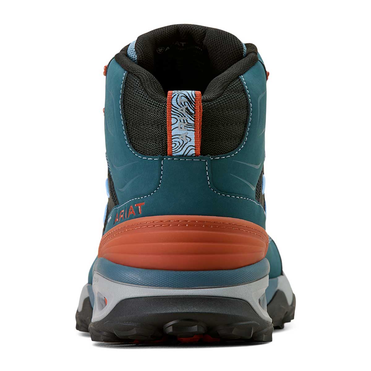 Ariat Men's Traverse Mid Waterproof Hiking Boots - Blue Depths - Rear