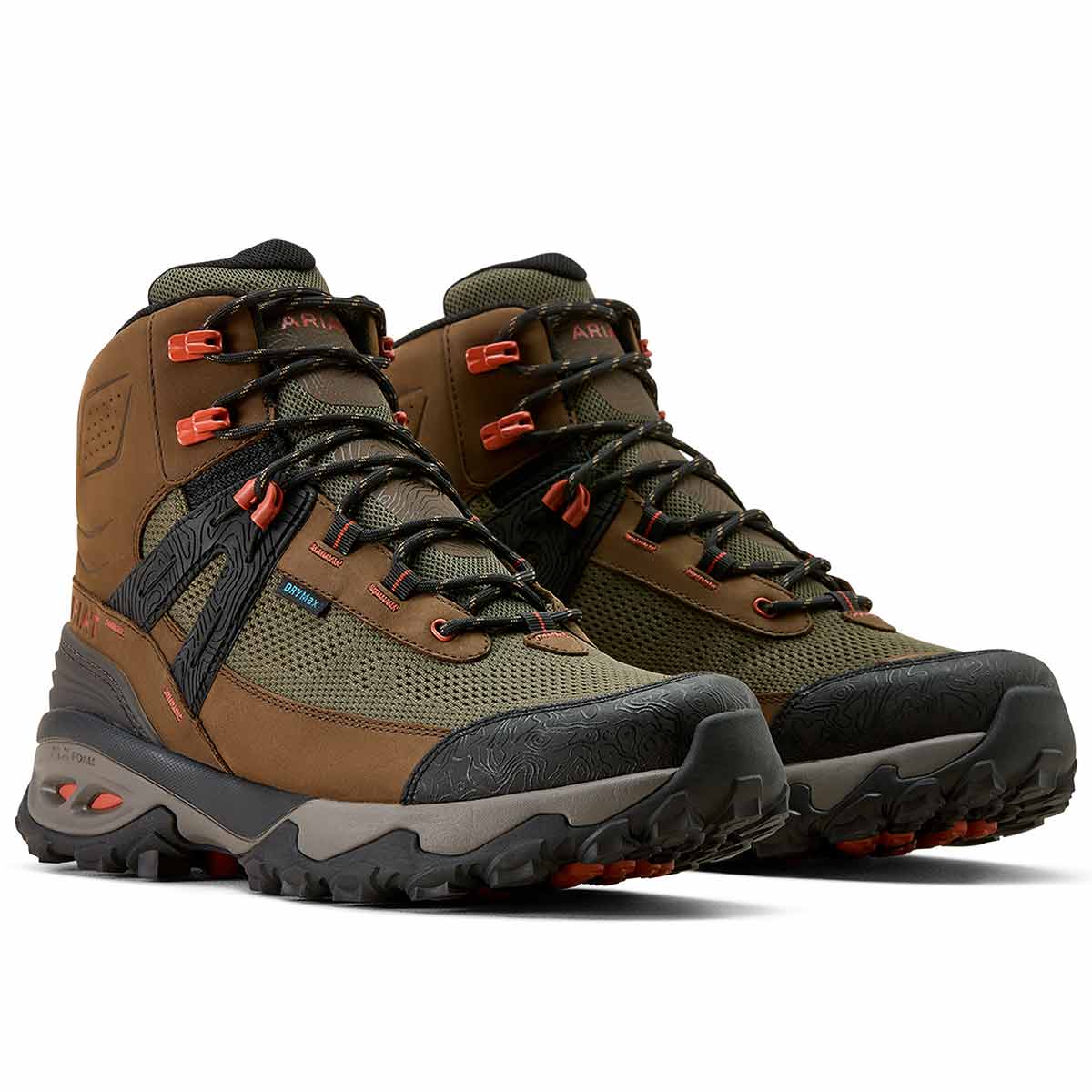 Ariat Men's Traverse Mid Waterproof Hiking Boots - Brown Bark