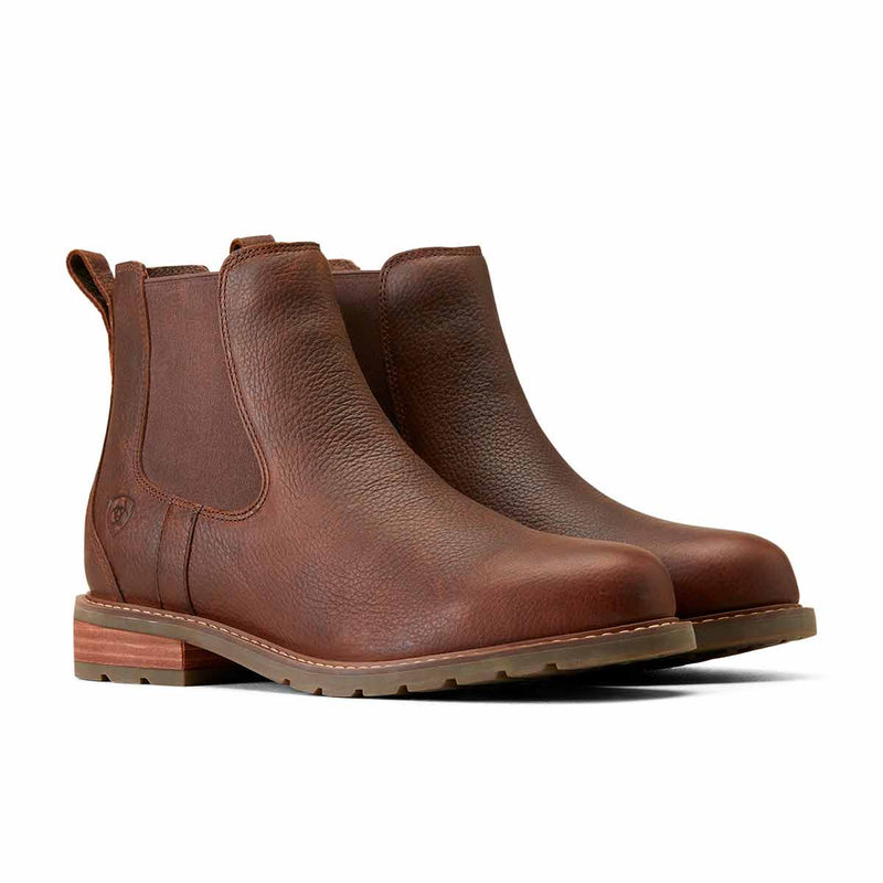 Ariat Men's Wexford Waterproof Chelsea Boots - Dark Brown Pair