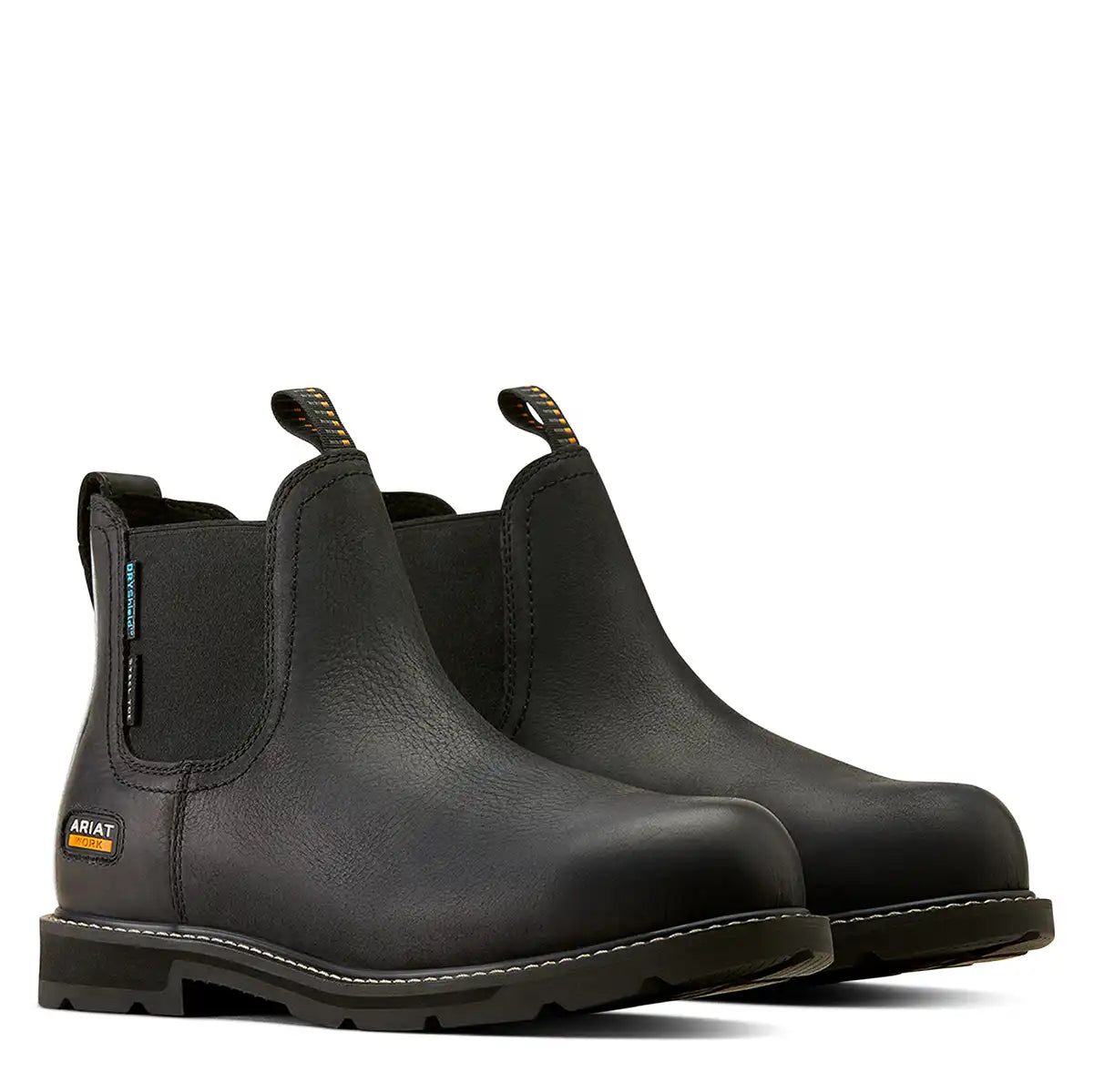 Ariat Men's Groundbreaker Chelsea Waterproof Steel Toe Work Boot - Black - Pair