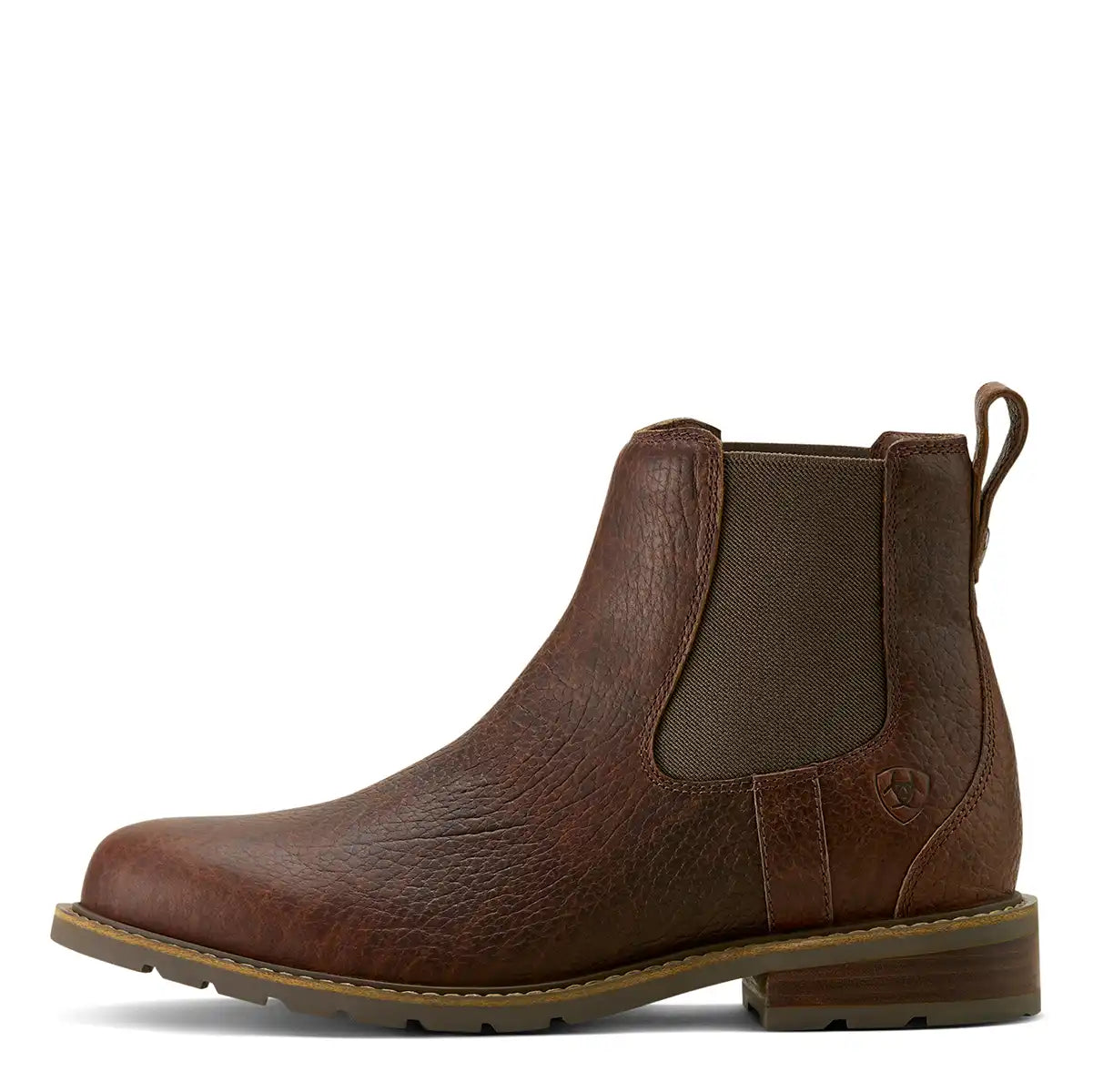 Ariat Men's Wexford Bison Chelsea Boots - Chocolate Bison - Side
