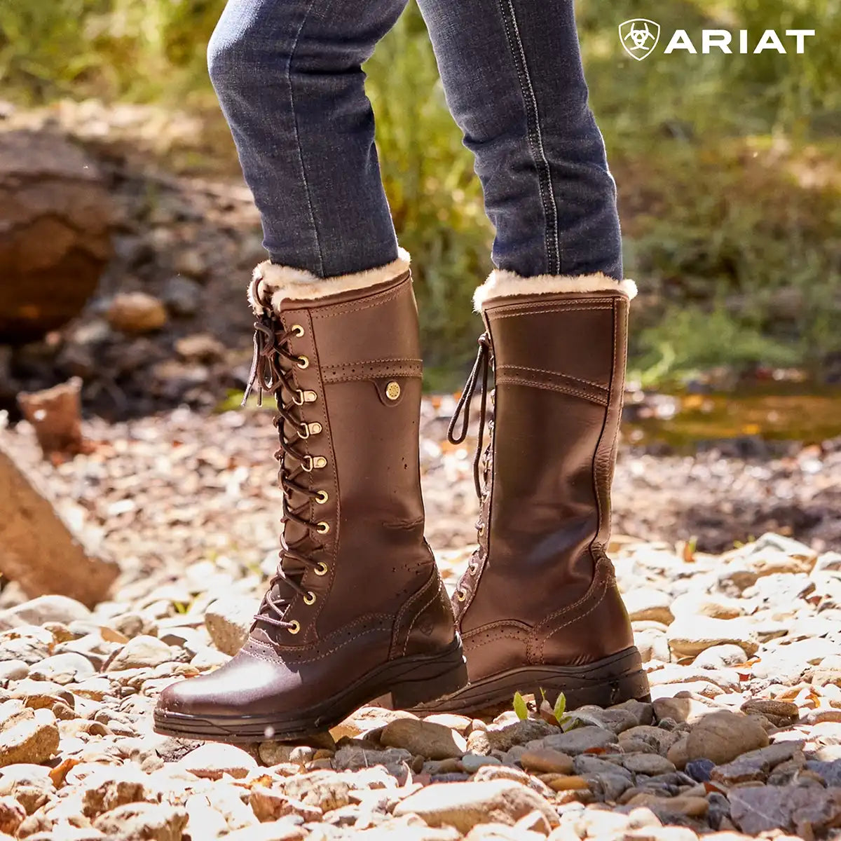 Ariat Women's Wythburn II Sherpa Waterproof Boots - Dark Mocha - Lifestyle