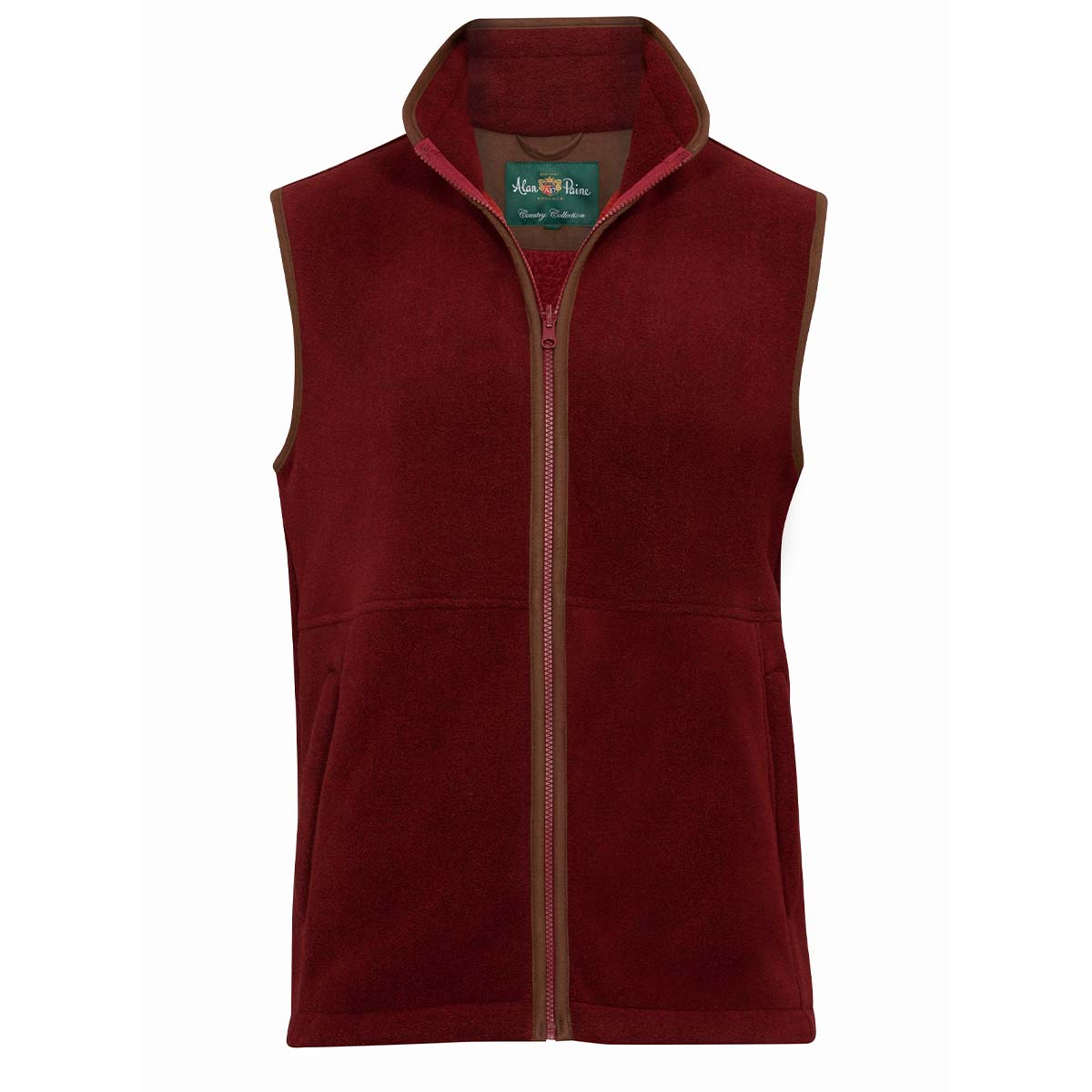 Alan Paine Aylsham Men's Fleece Gilet - Bloodstone