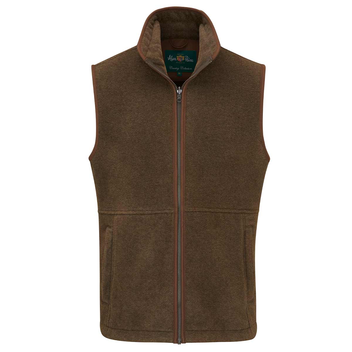 Alan Paine Aylsham Men's Fleece Gilet - Pecan