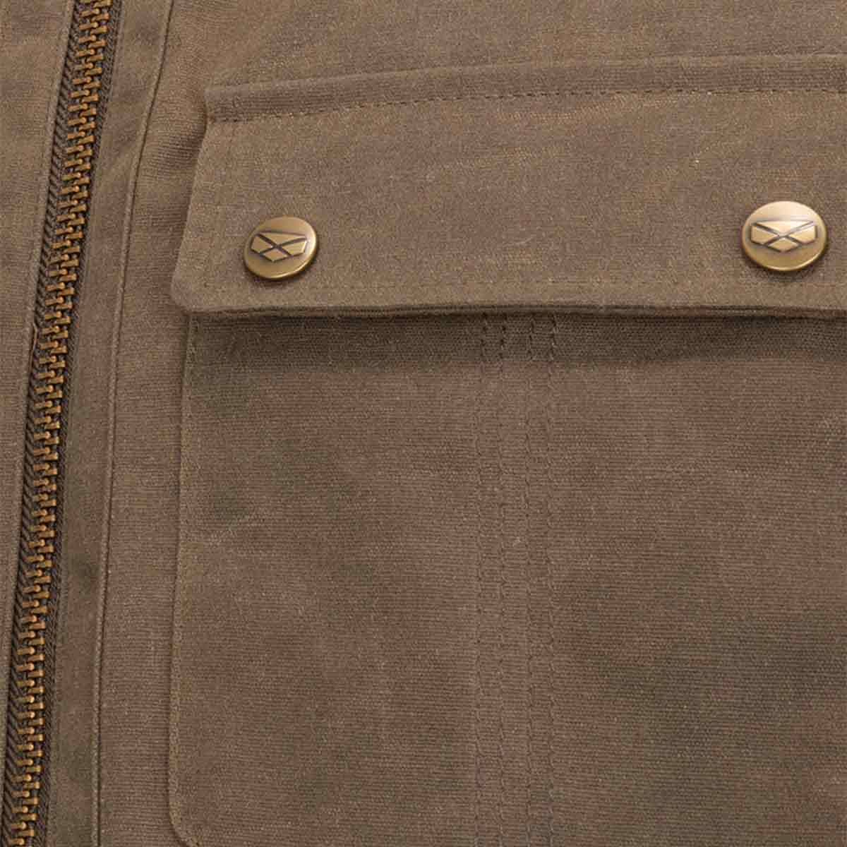 Hoggs of Fife Balfour Waxed Canvas Gilet - Mens - Pocket - Details