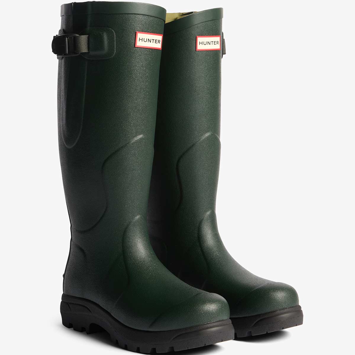 Hunter Balmoral MKII Side Adjustable Wellington Boots - Dark Olive
