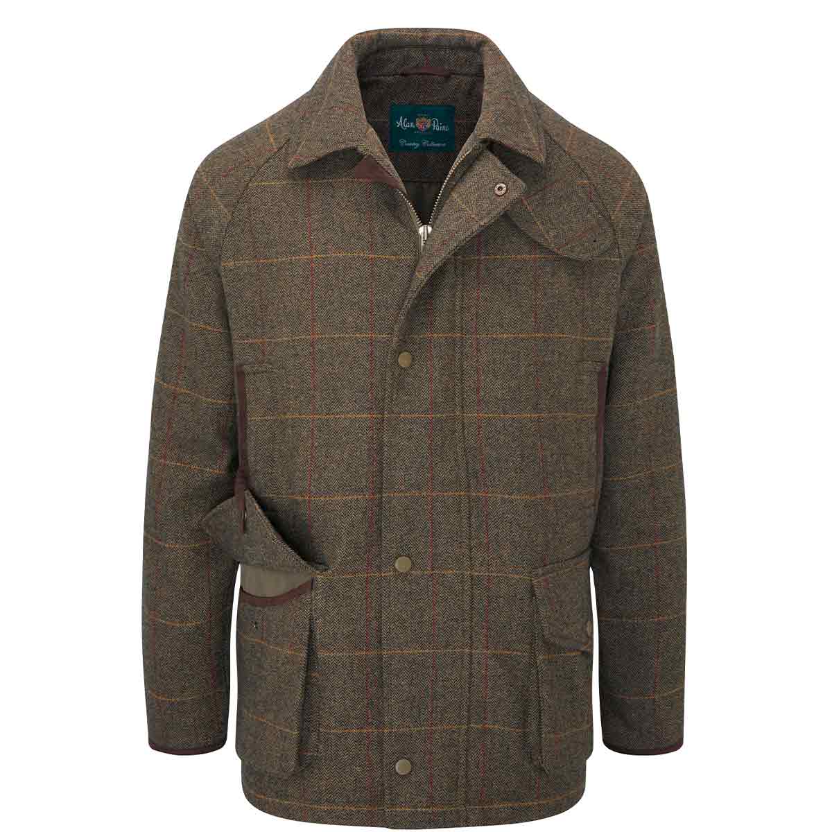 Alan Paine Combrook Tweed Waterproof Coat -Teak