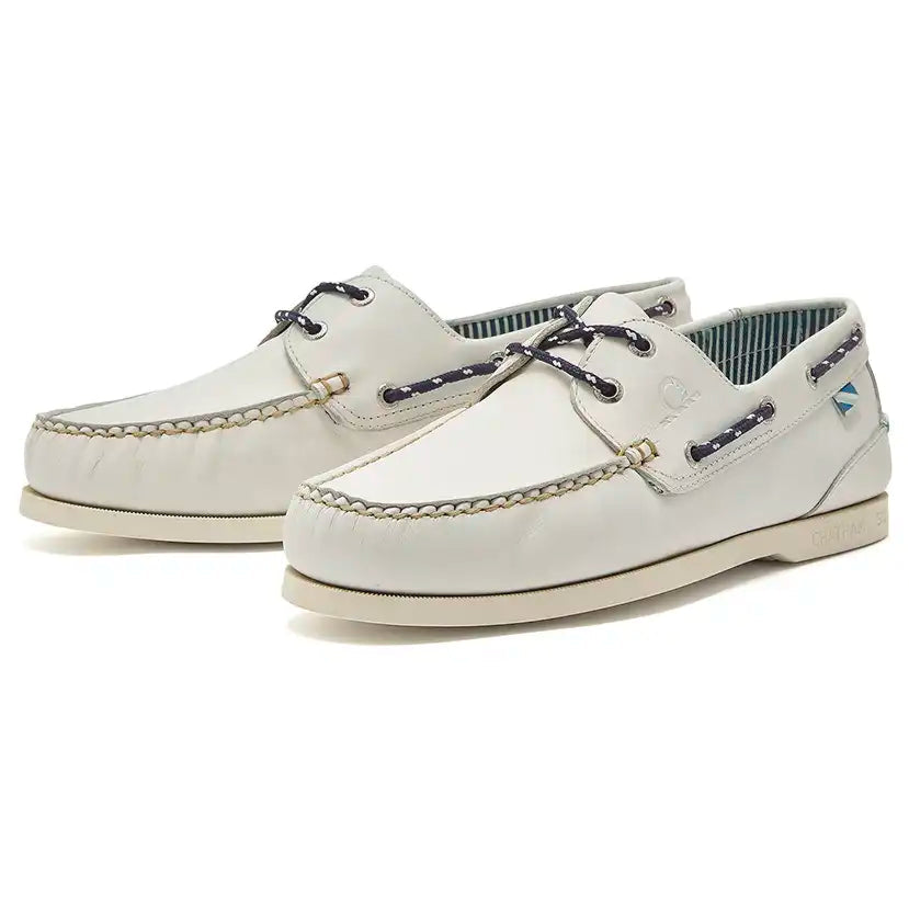 Chatham Crew G2 Men's Deck Shoes- White- pair