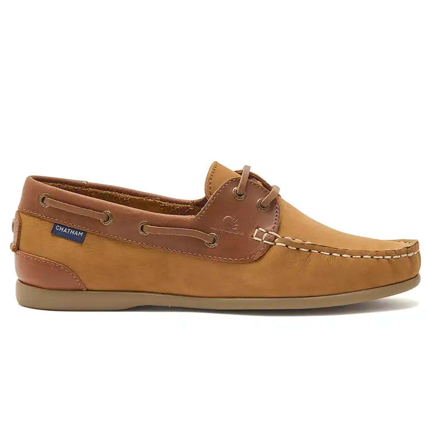 Chatham Penang Lady Women's Deck Shoes - Tan/Tan - Right Shoe