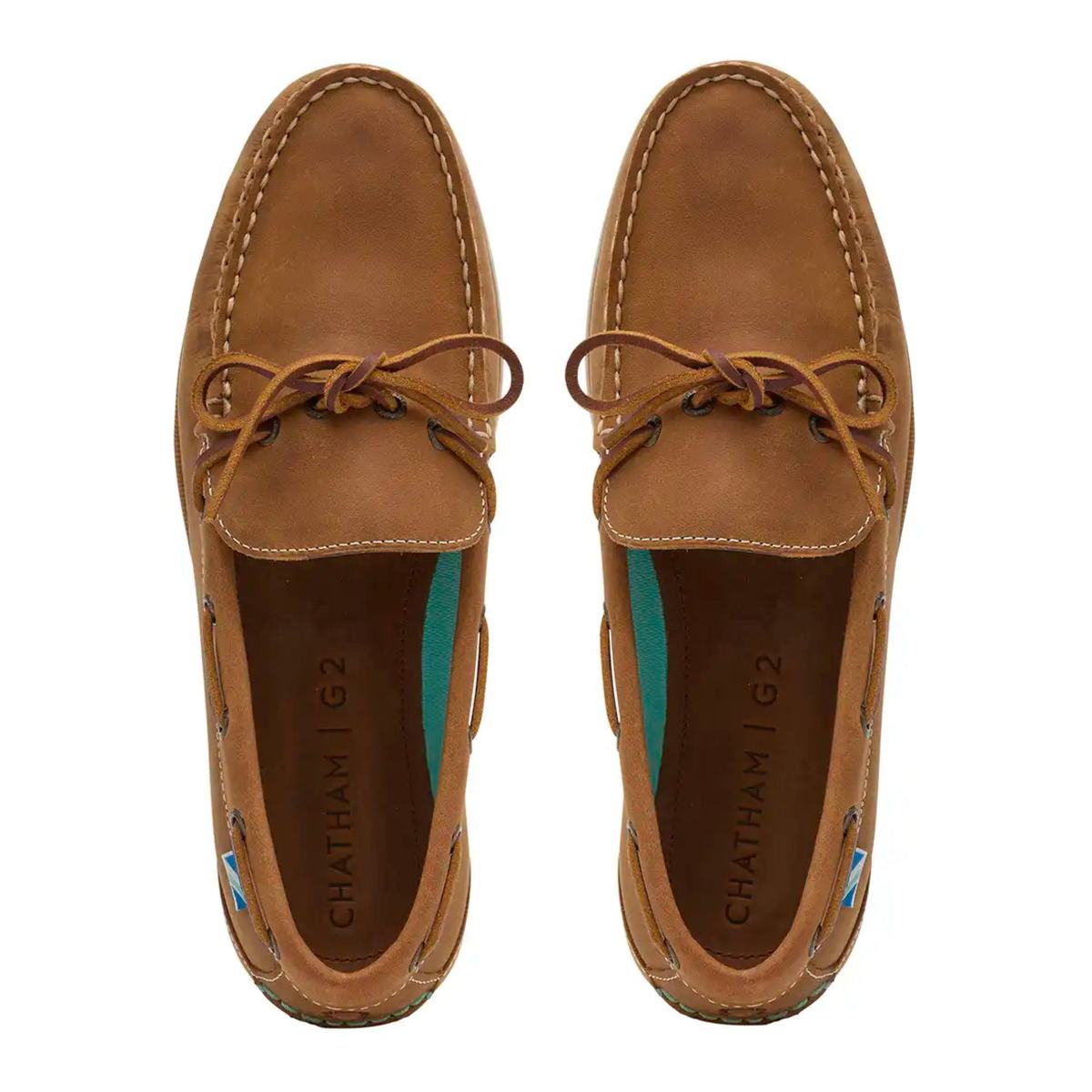 Chatham Saunton G2 Men's Deck Shoes- Walnut- top view