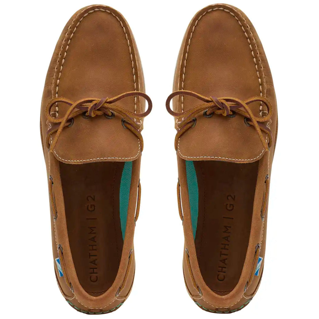 Chatham Saunton G2 Men's Deck Shoes- Walnut- top view