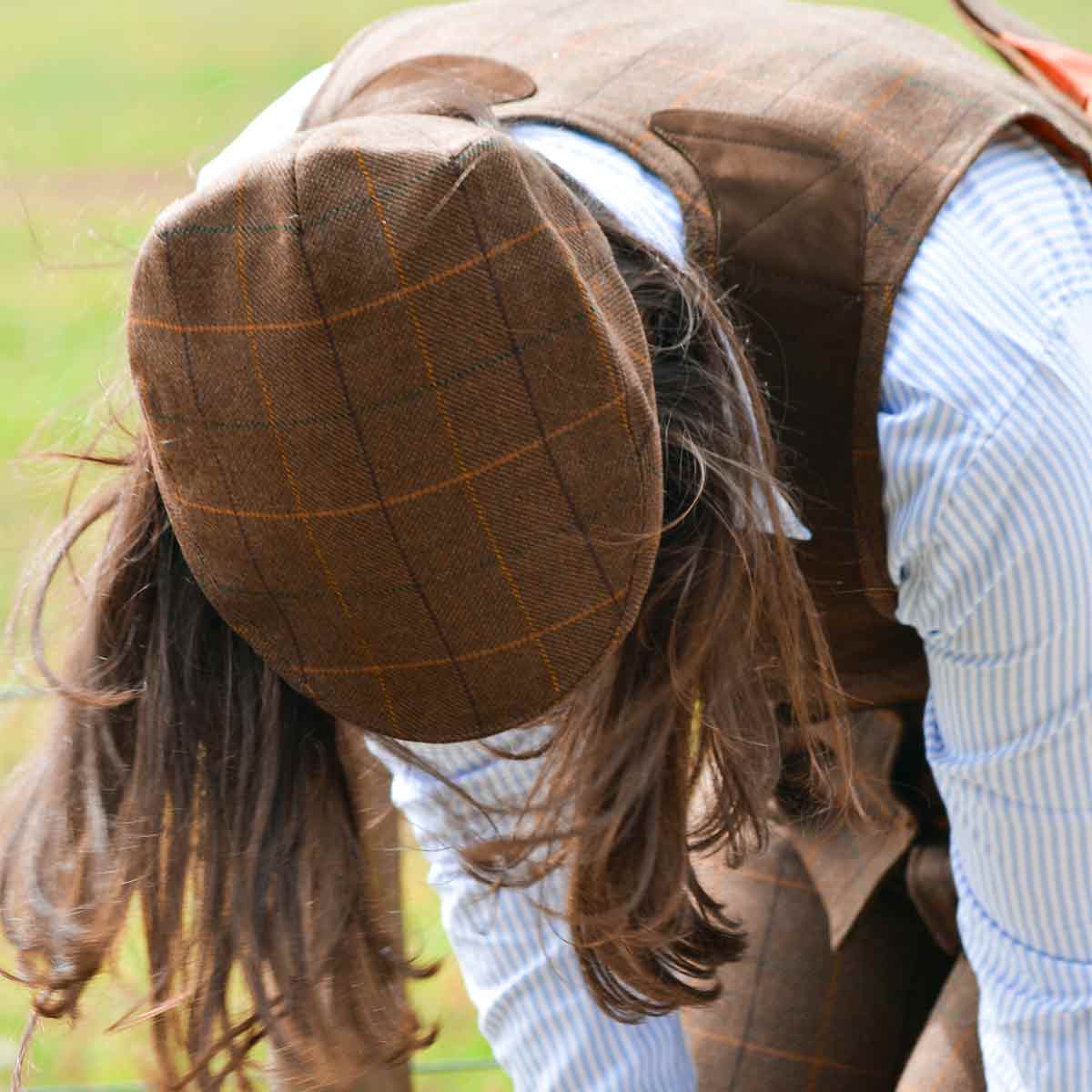 Laksen Cara Tweed Flat Cap - Top