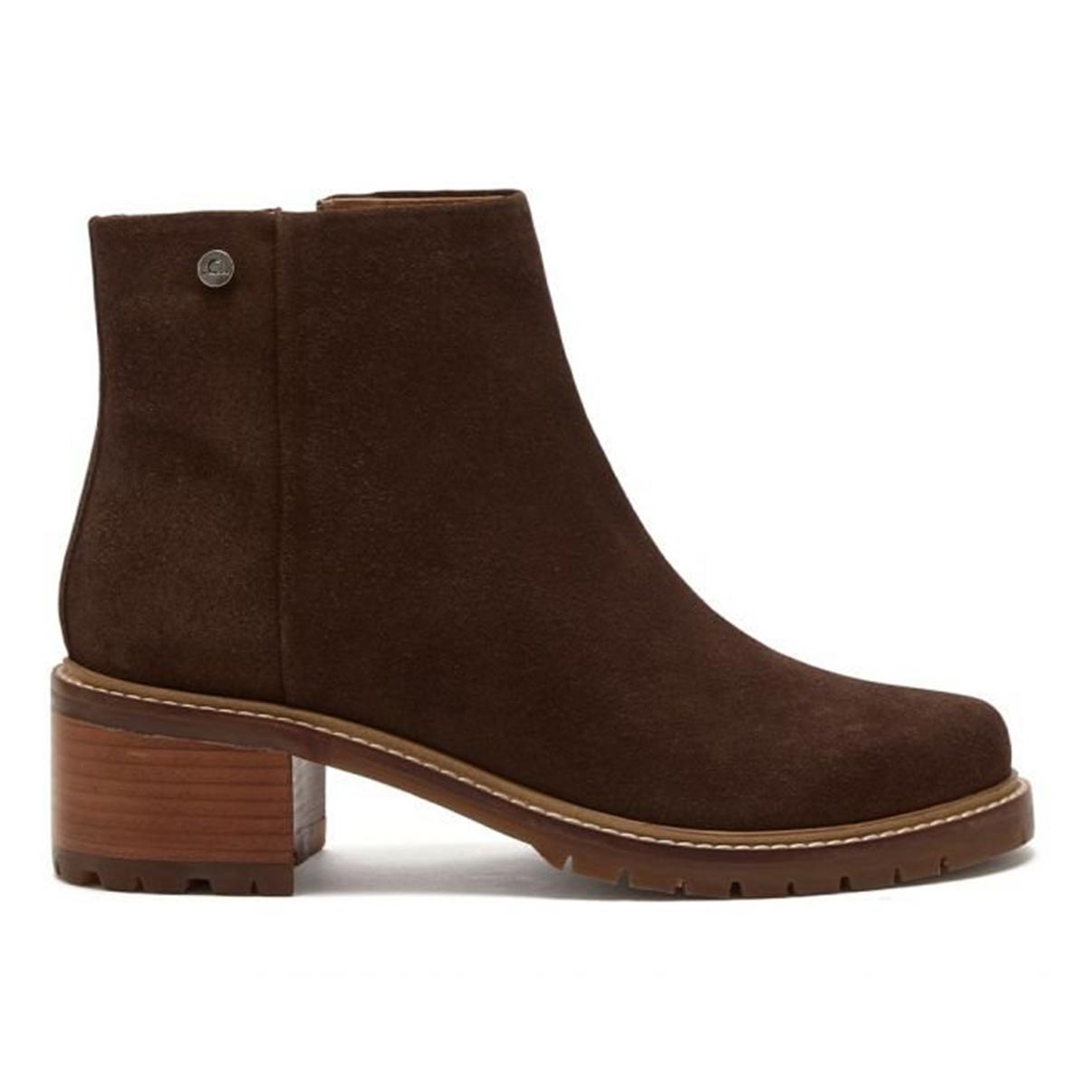 Chatham Hays Lady Casual Zip Boots - Dark Brown - Right