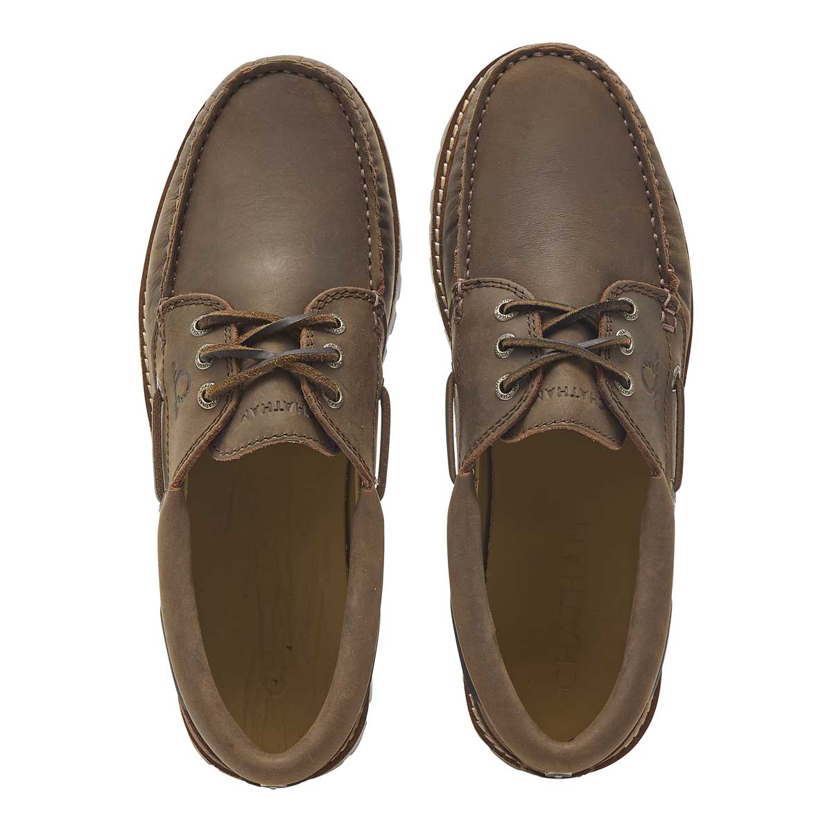 Chatham Sperrin Cleated Deck Shoes - Dark Brown - Above