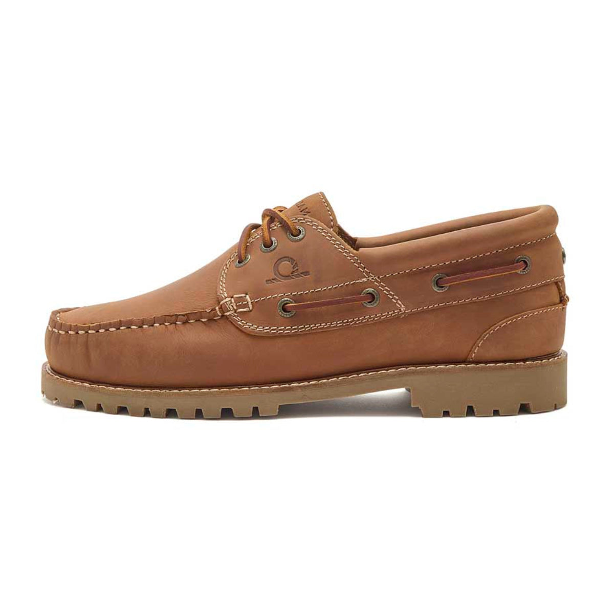 Chatham Sperrin Cleated Deck Shoes - Dark Tan - Left