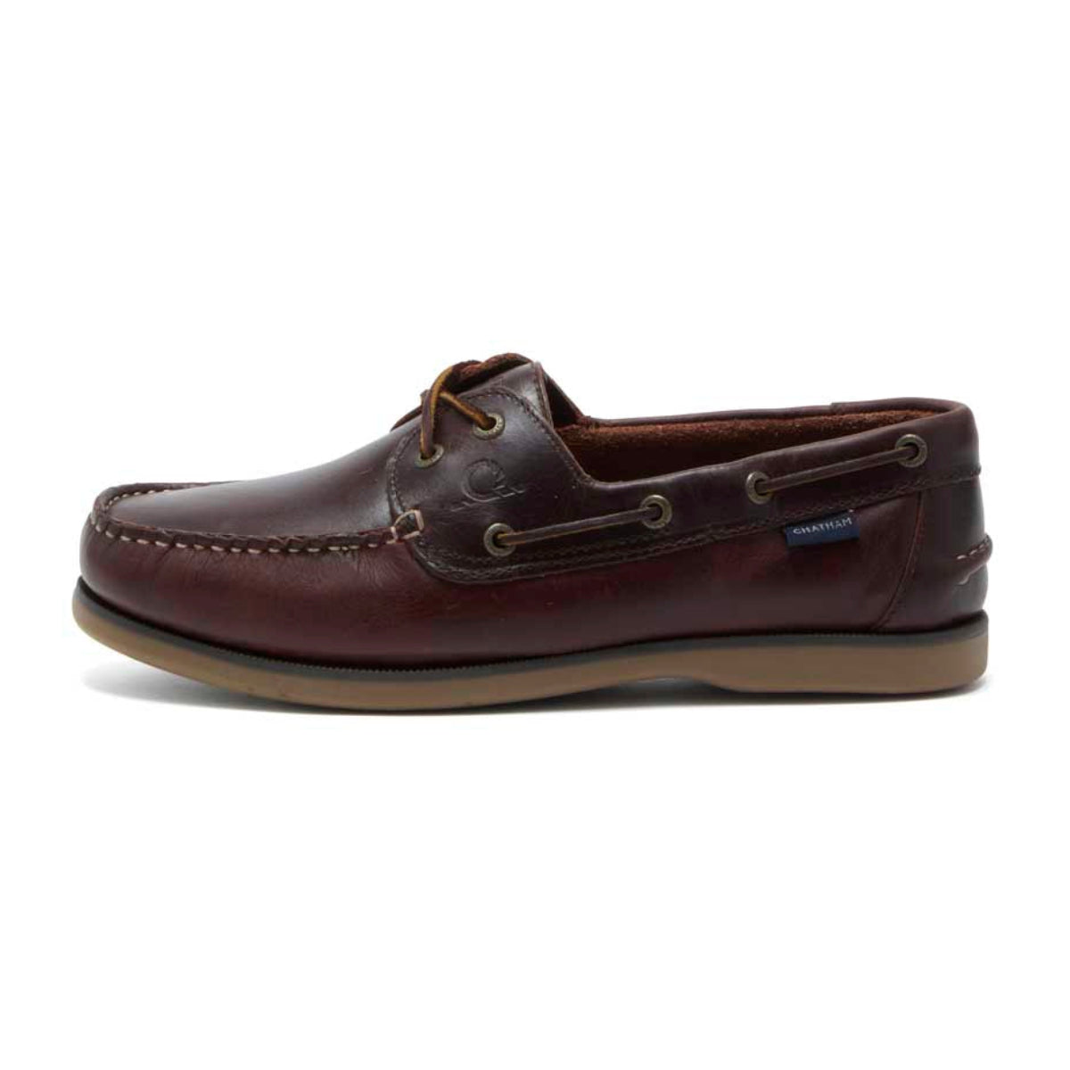 Chatham Whitstable Men's Deck Shoes - Oxblood - Left