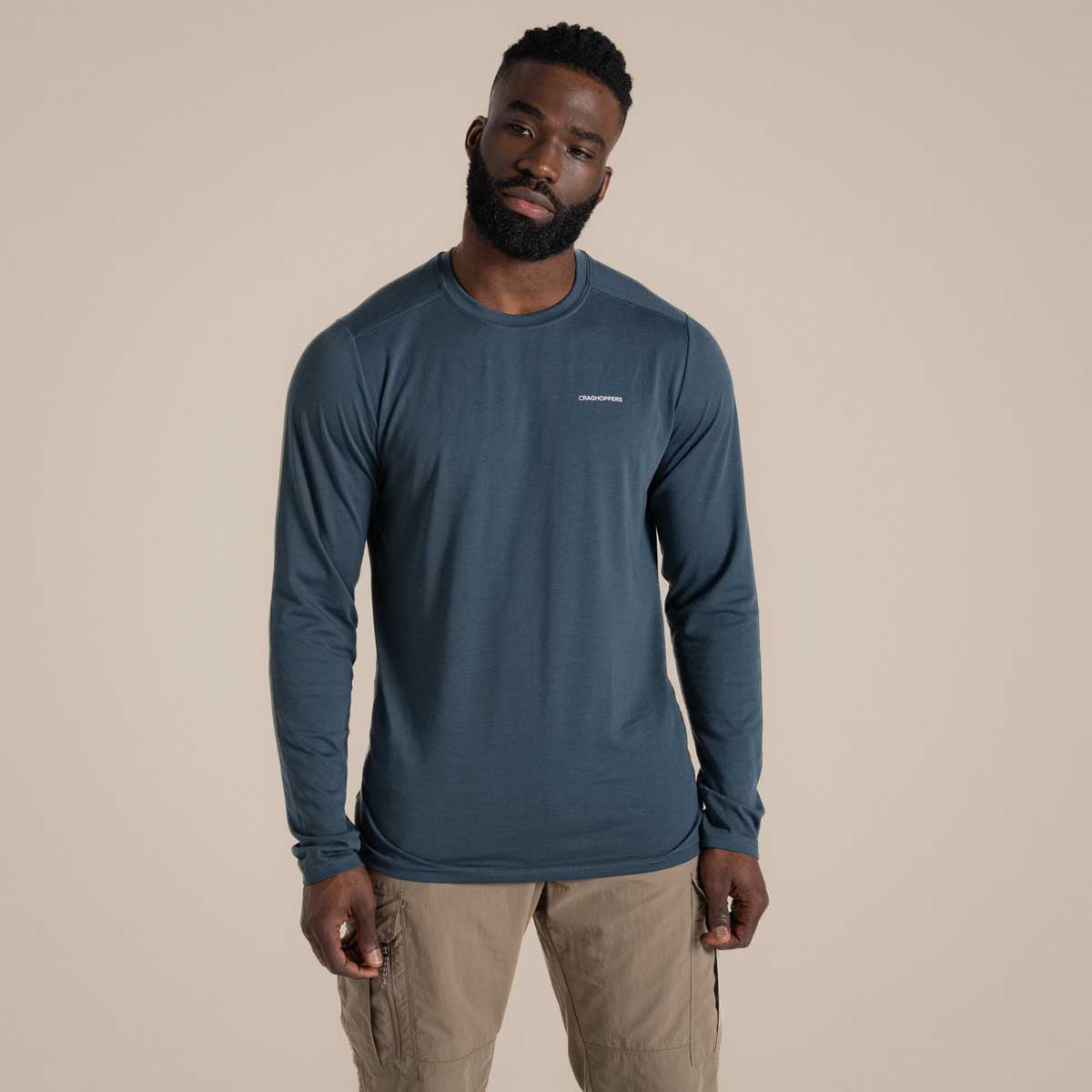 Craghoppers NosiLife Abel Long Sleeved T-Shirt - Blue Stone