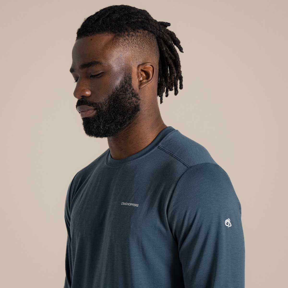 Craghoppers NosiLife Abel Long Sleeved T-Shirt - Blue Stone