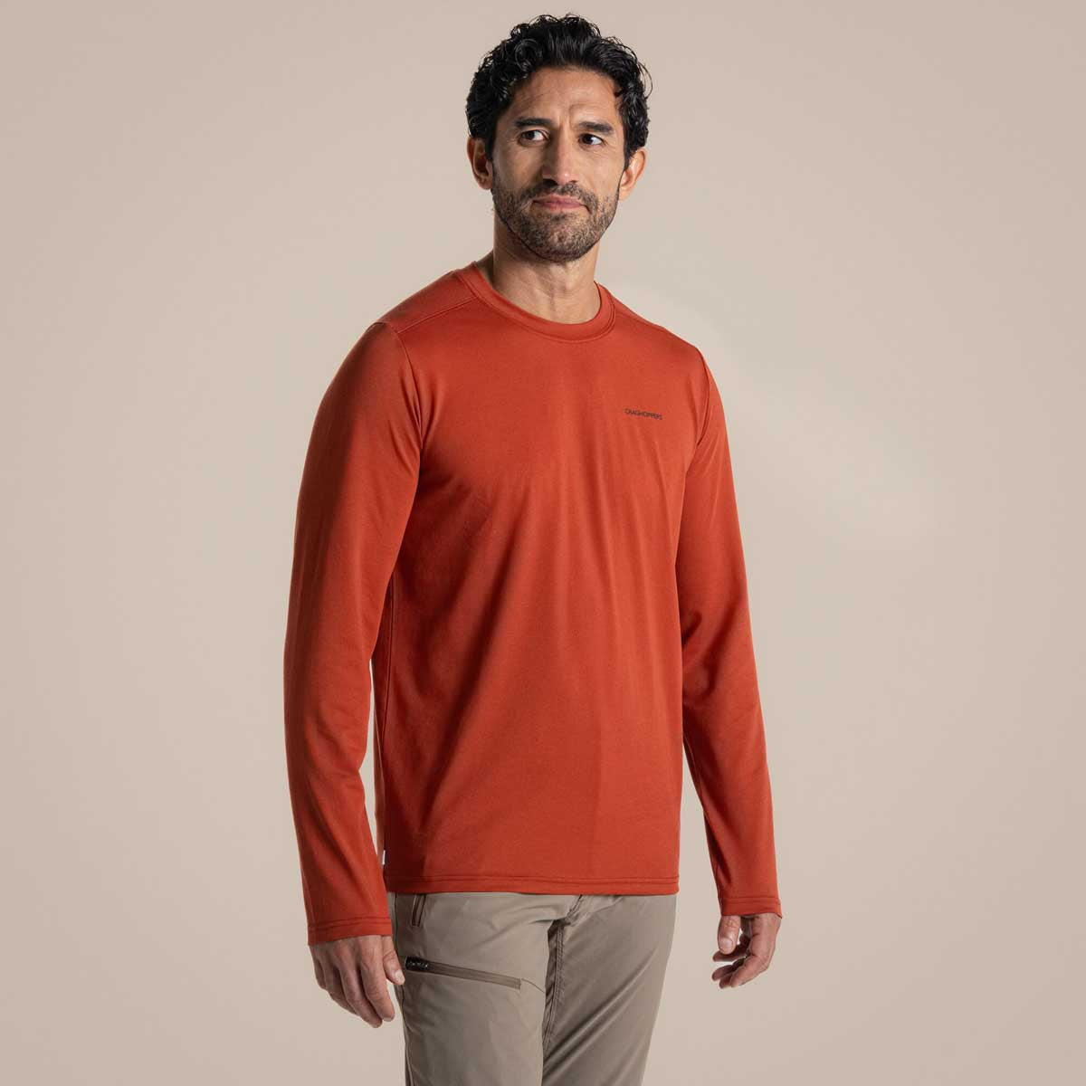 Craghoppers NosiLife Abel Long Sleeved T-Shirt - Red Beach