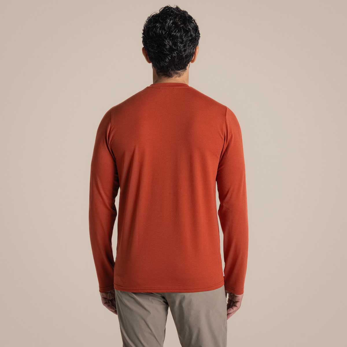 Craghoppers NosiLife Abel Long Sleeved T-Shirt - Red Beach - Rear