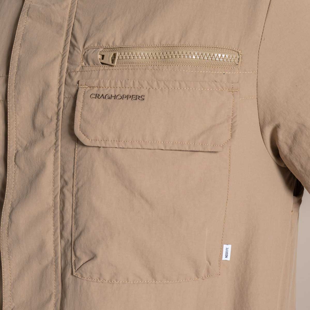 Craghoppers NosiLife Adventure Jacket V - Earthenware - Chest Pocket