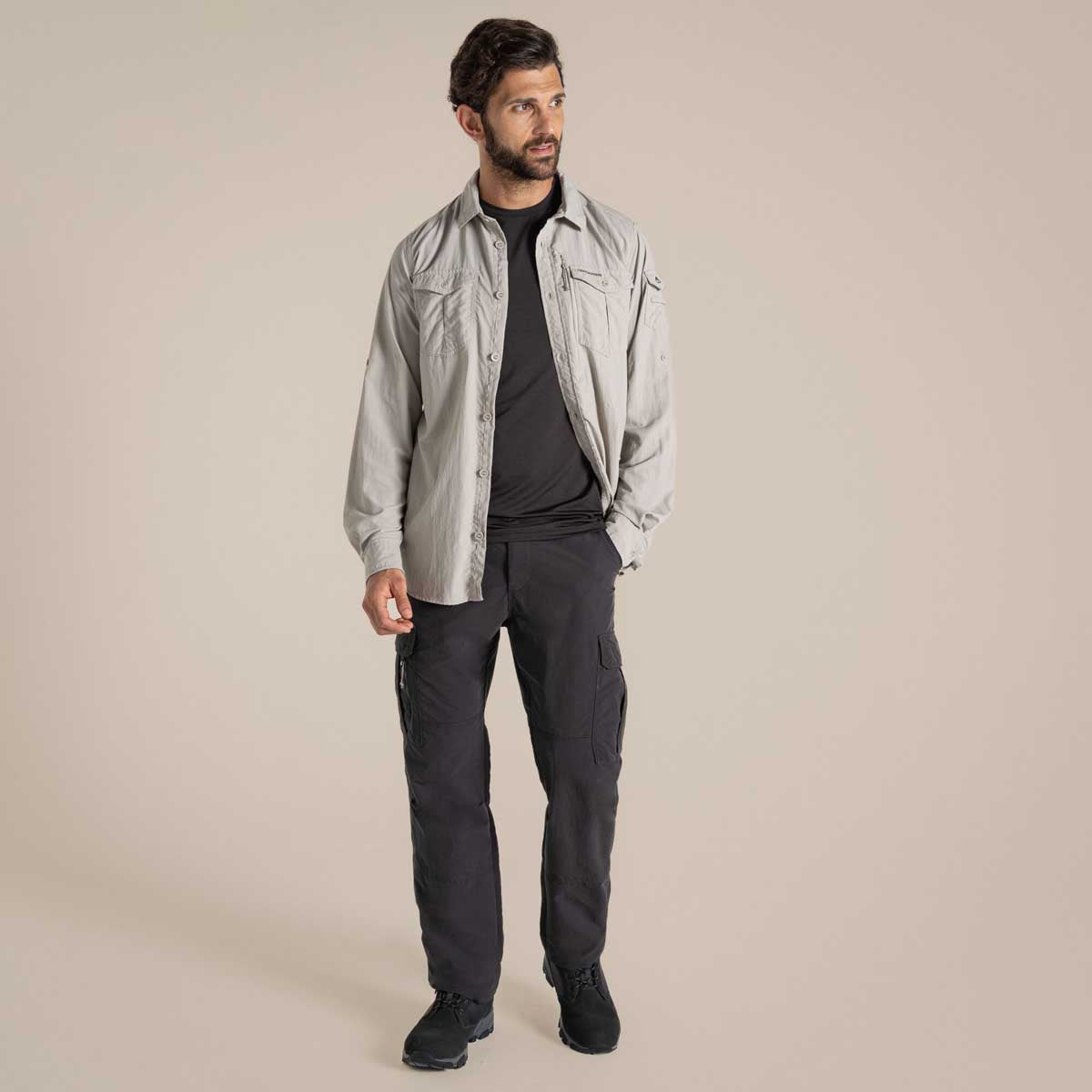 Craghoppers NosiLife Cargo Trouser III - Black Pepper