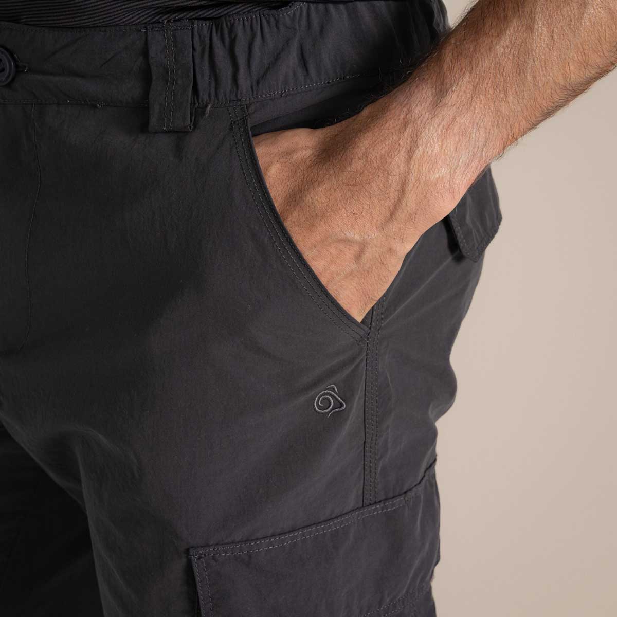 Craghoppers NosiLife Cargo Trouser III - Black Pepper - Pocket