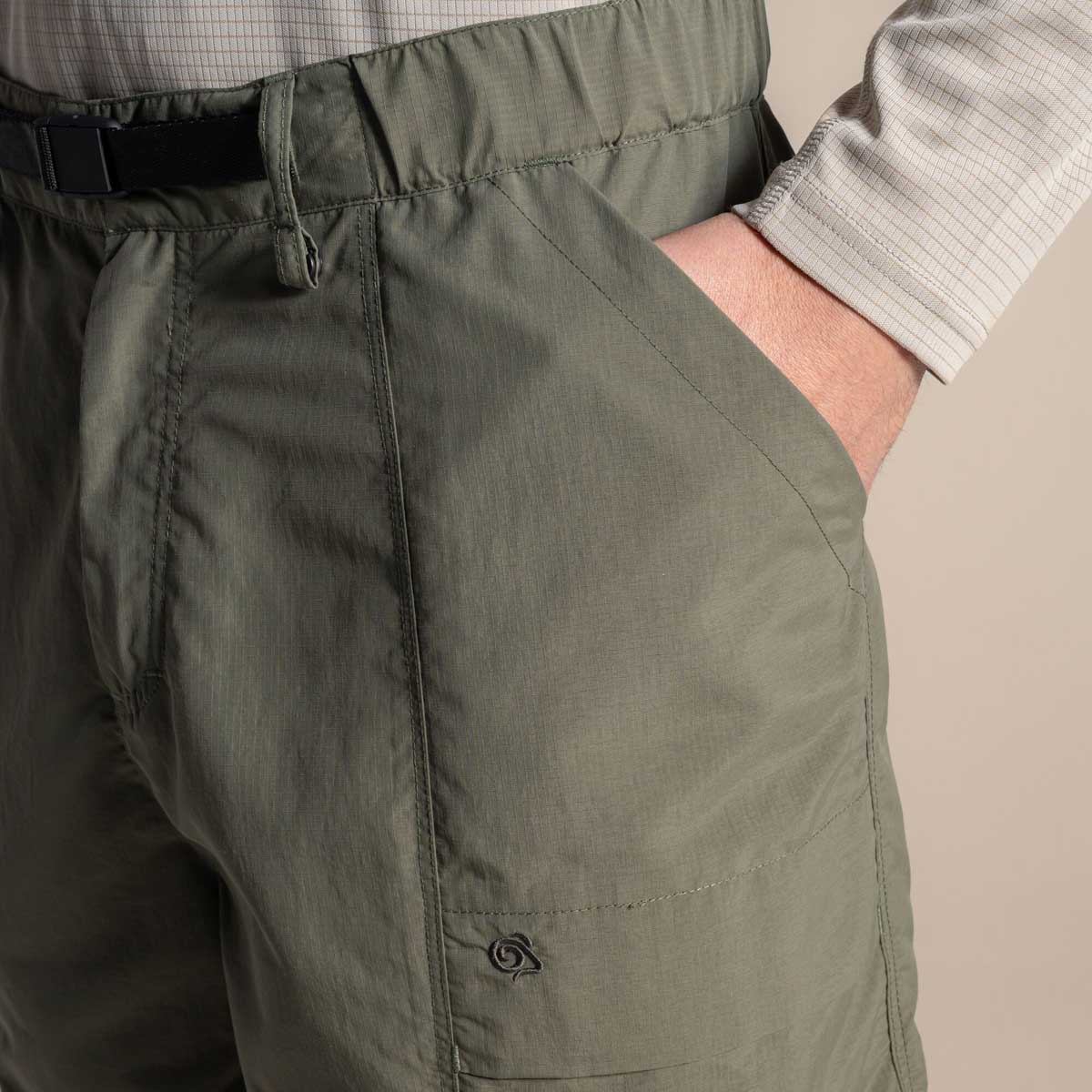 Craghoppers NosiLife Kadin Cargo Short - Dark Sage - Pocket