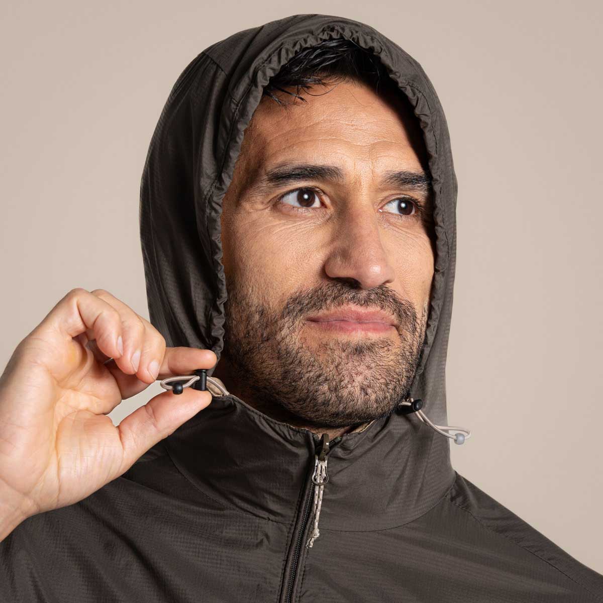 Craghoppers NosiLife Ovis Reversible Jacket - Woodland Green/Earthenware - Hood