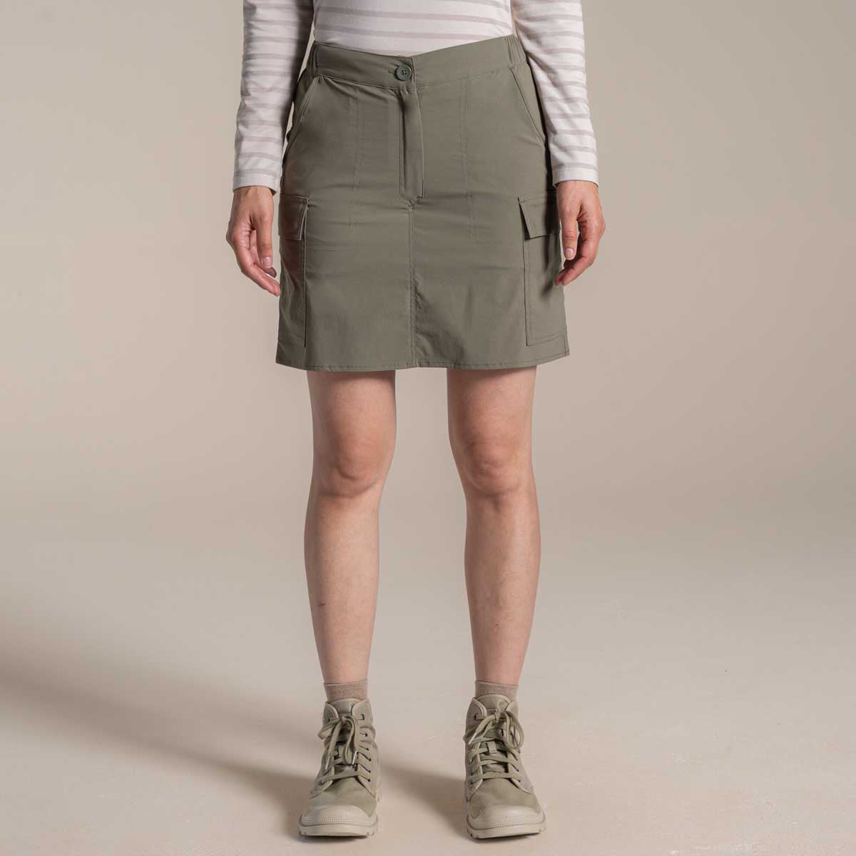 Craghoppers NosiLife Pro Cargo Skort - Wild Olive - Front