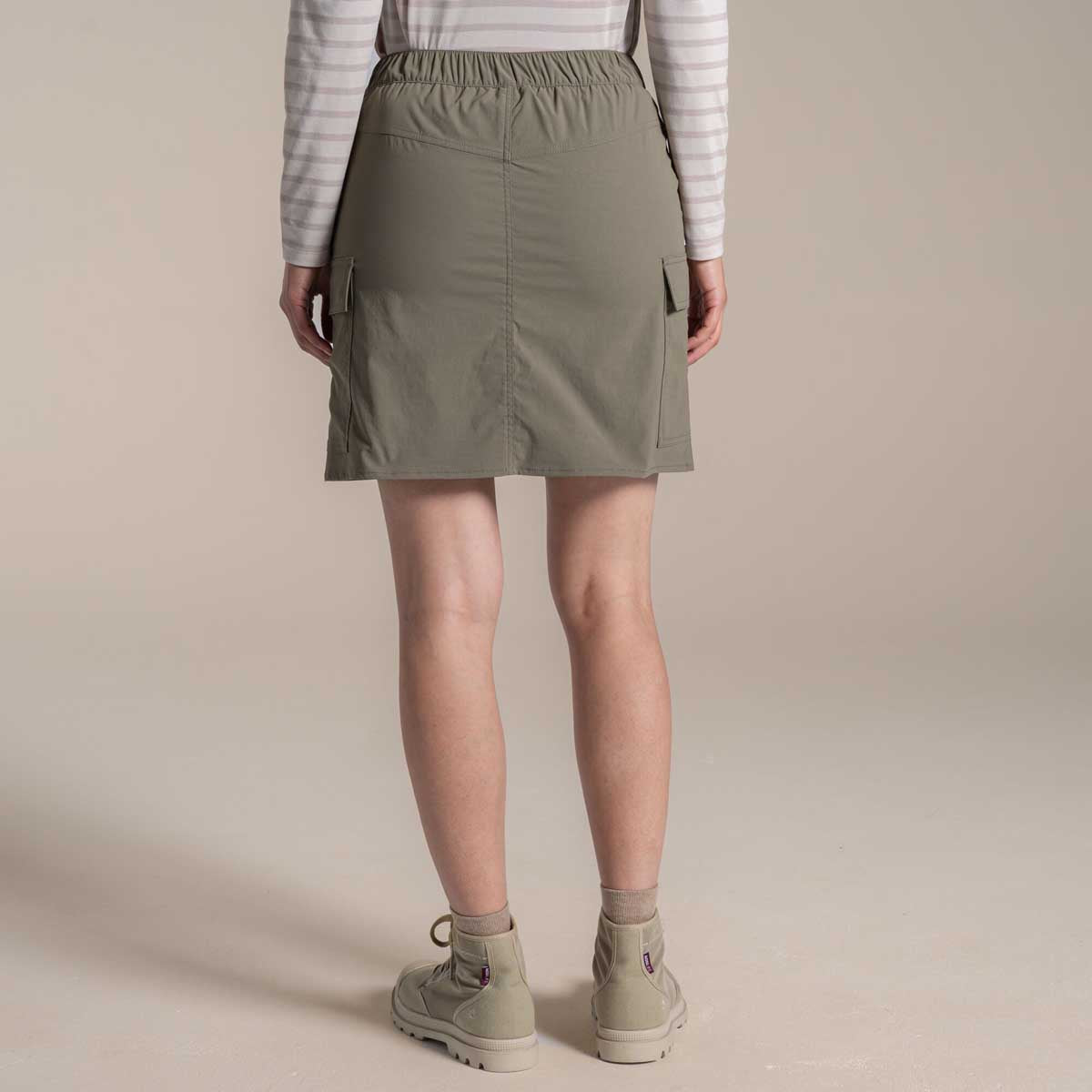 Craghoppers NosiLife Pro Cargo Skort - Wild Olive - Rear