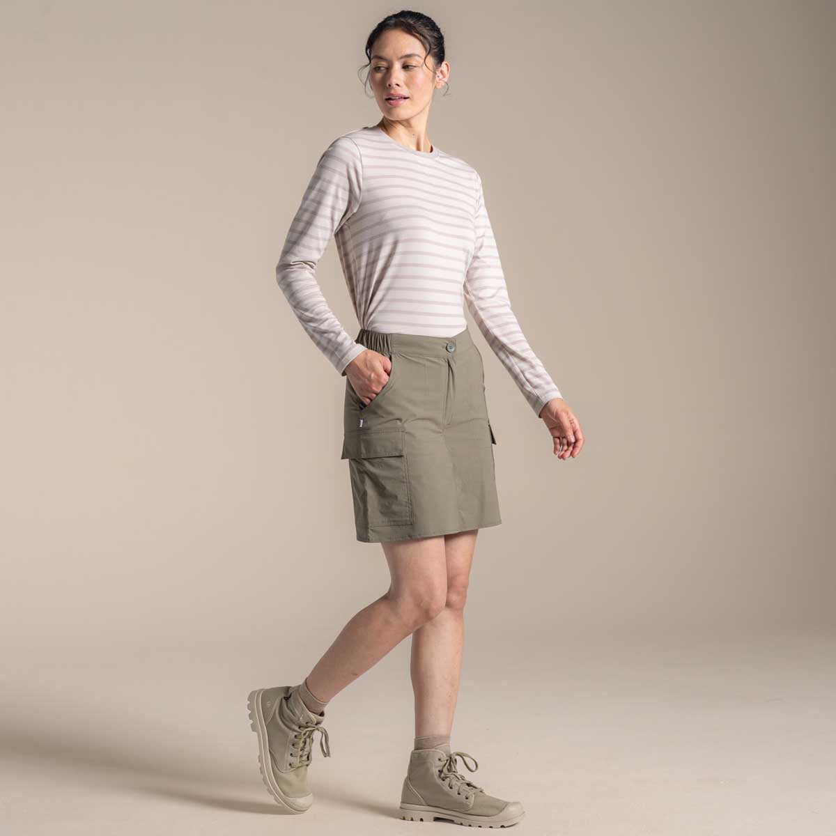 Craghoppers NosiLife Pro Cargo Skort - Wild Olive