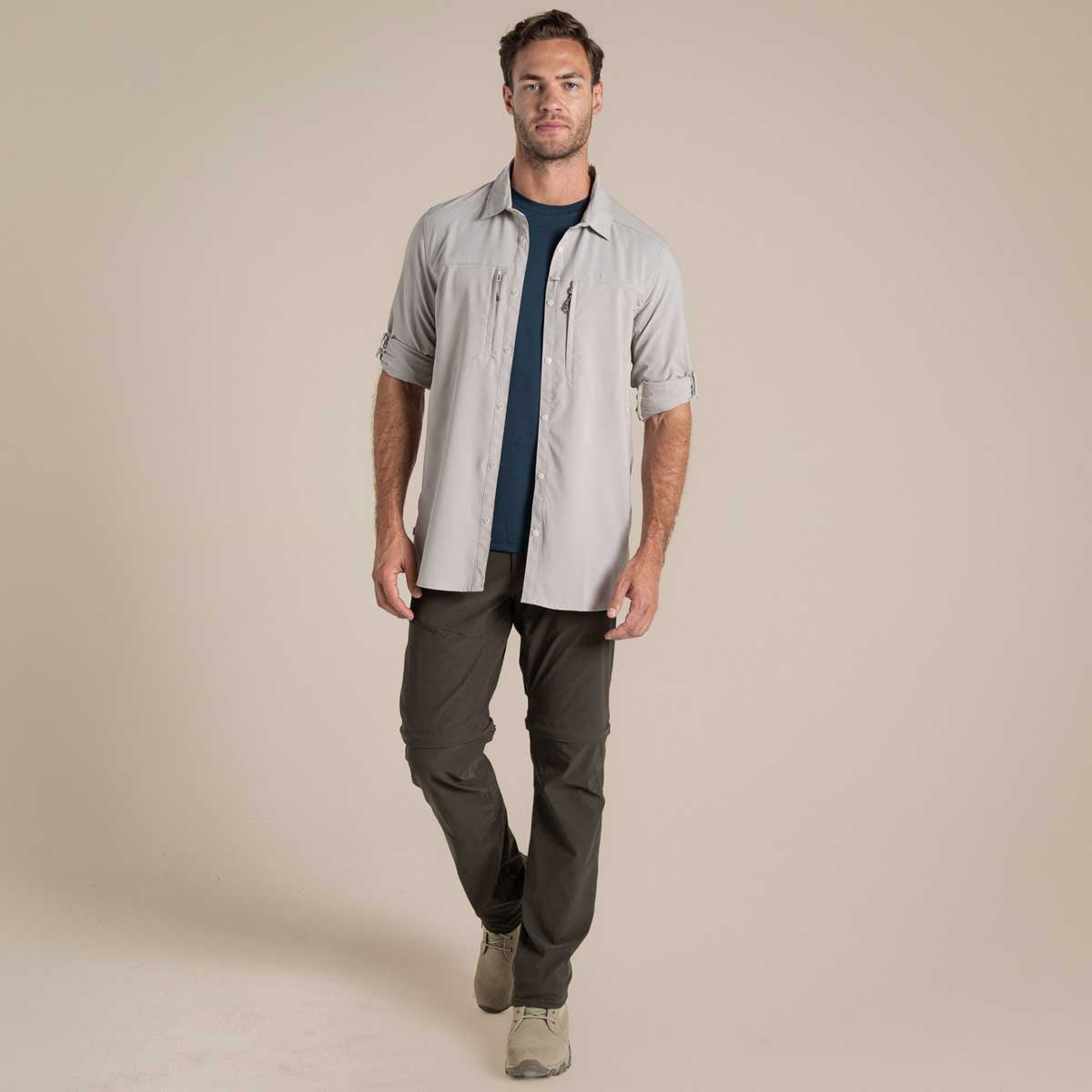 Craghoppers NosiLife Pro Long Sleeved Shirt V - Parchment