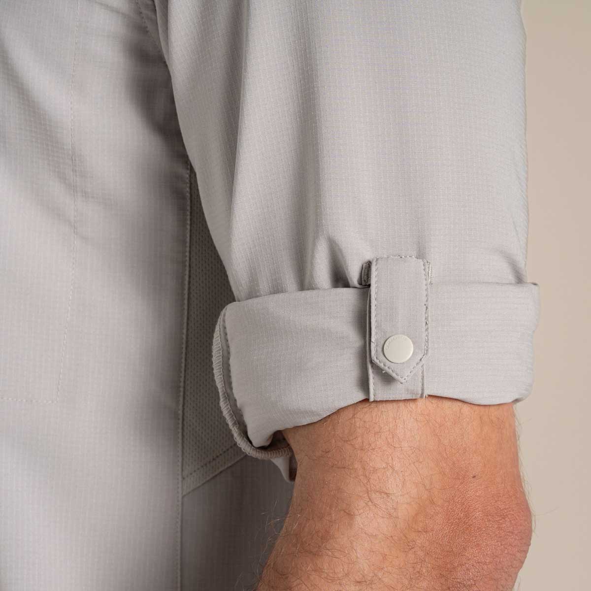 Craghoppers NosiLife Pro Long Sleeved Shirt V - Parchment - Sleeve Detail