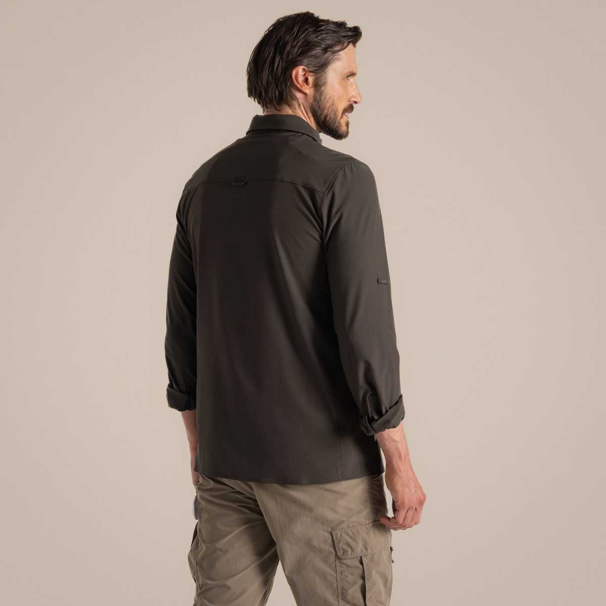 Craghoppers NosiLife Pro Long Sleeved Shirt V - Woodland Green - Rear