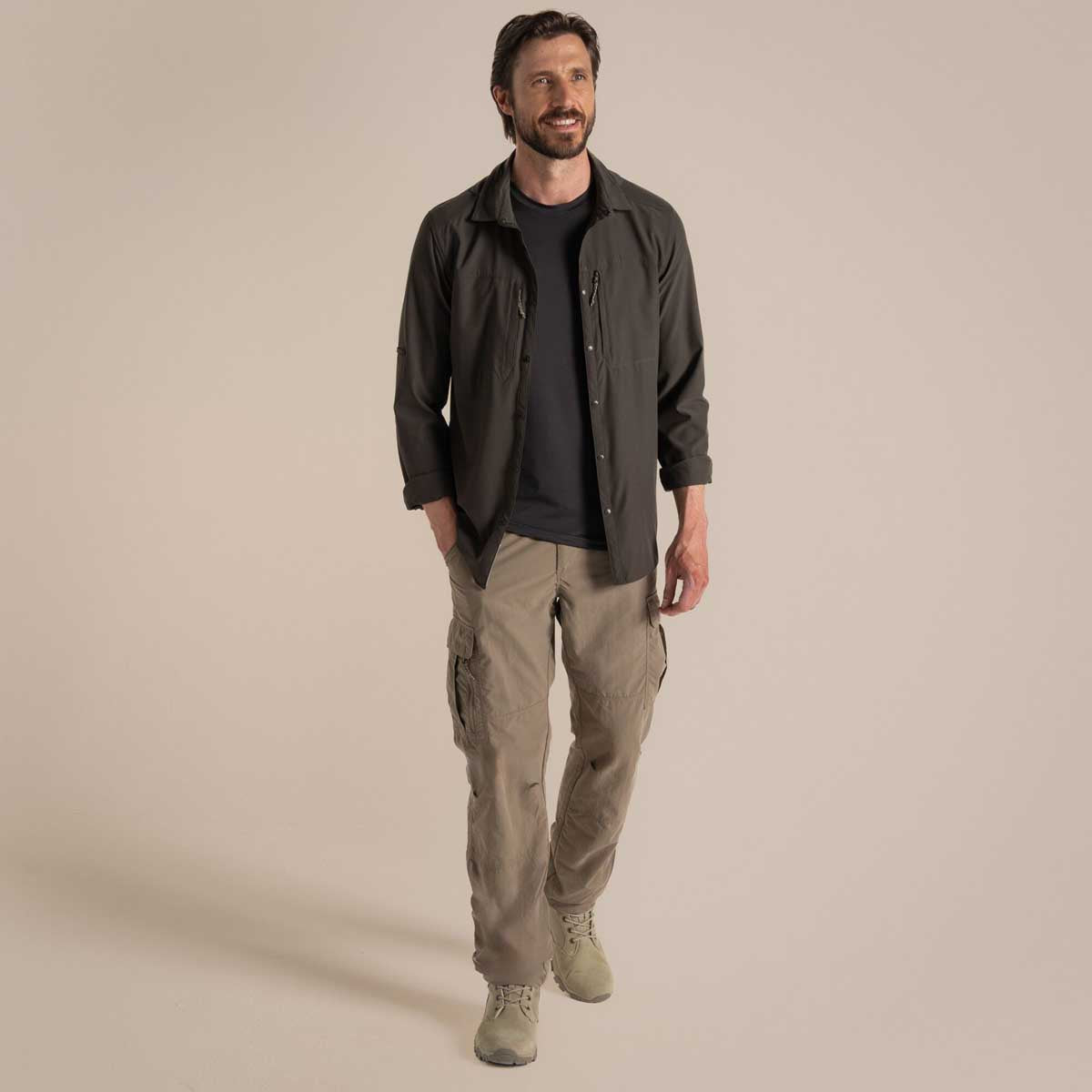 Craghoppers NosiLife Pro Long Sleeved Shirt V - Woodland Green