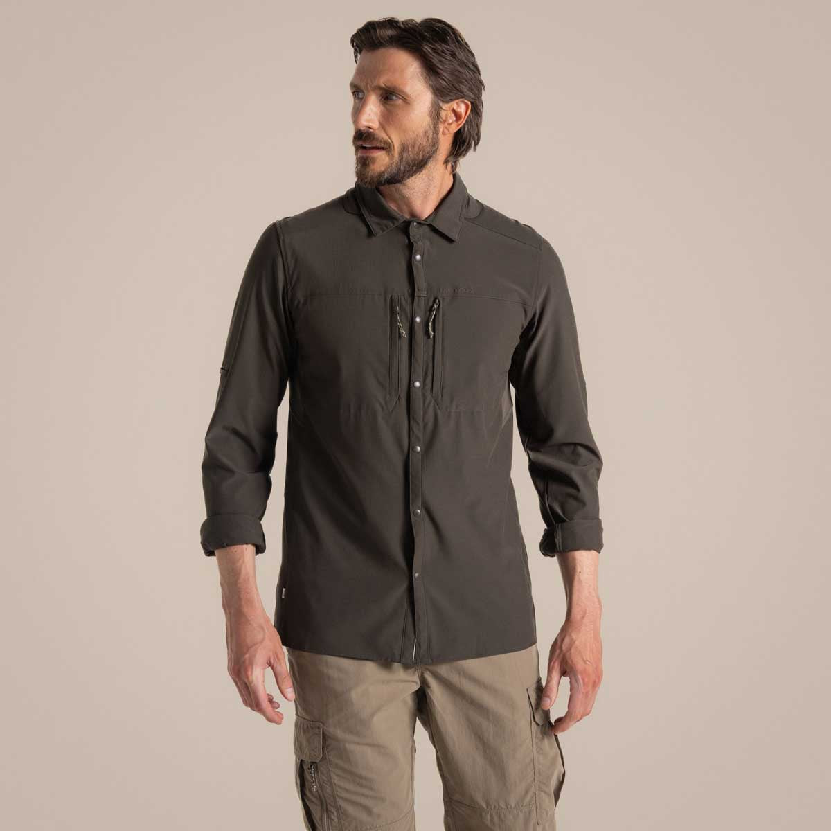 Craghoppers NosiLife Pro Long Sleeved Shirt V - Woodland Green