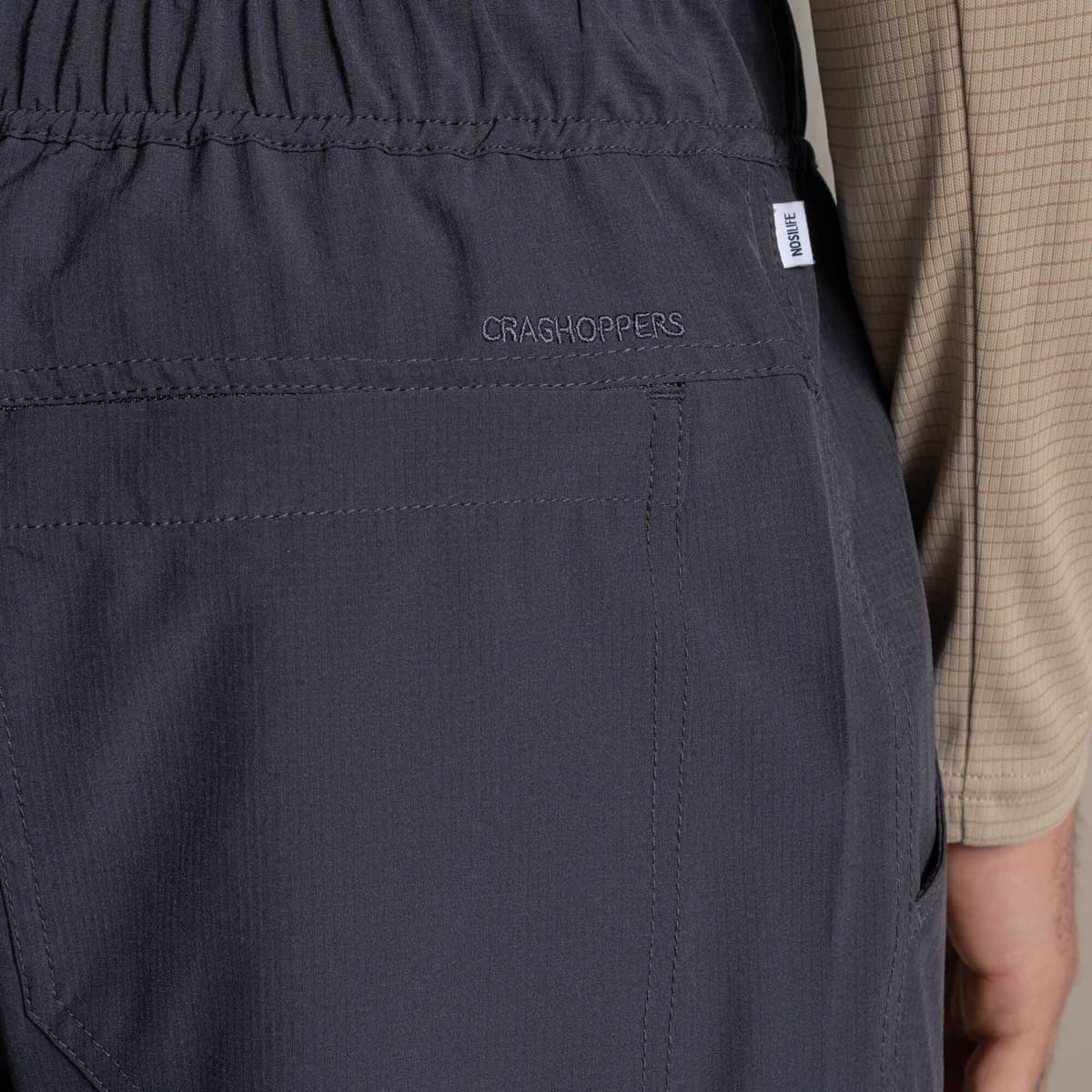 Craghoppers NosiLife Socco Trouser - Dark Iron - Rear Pocket