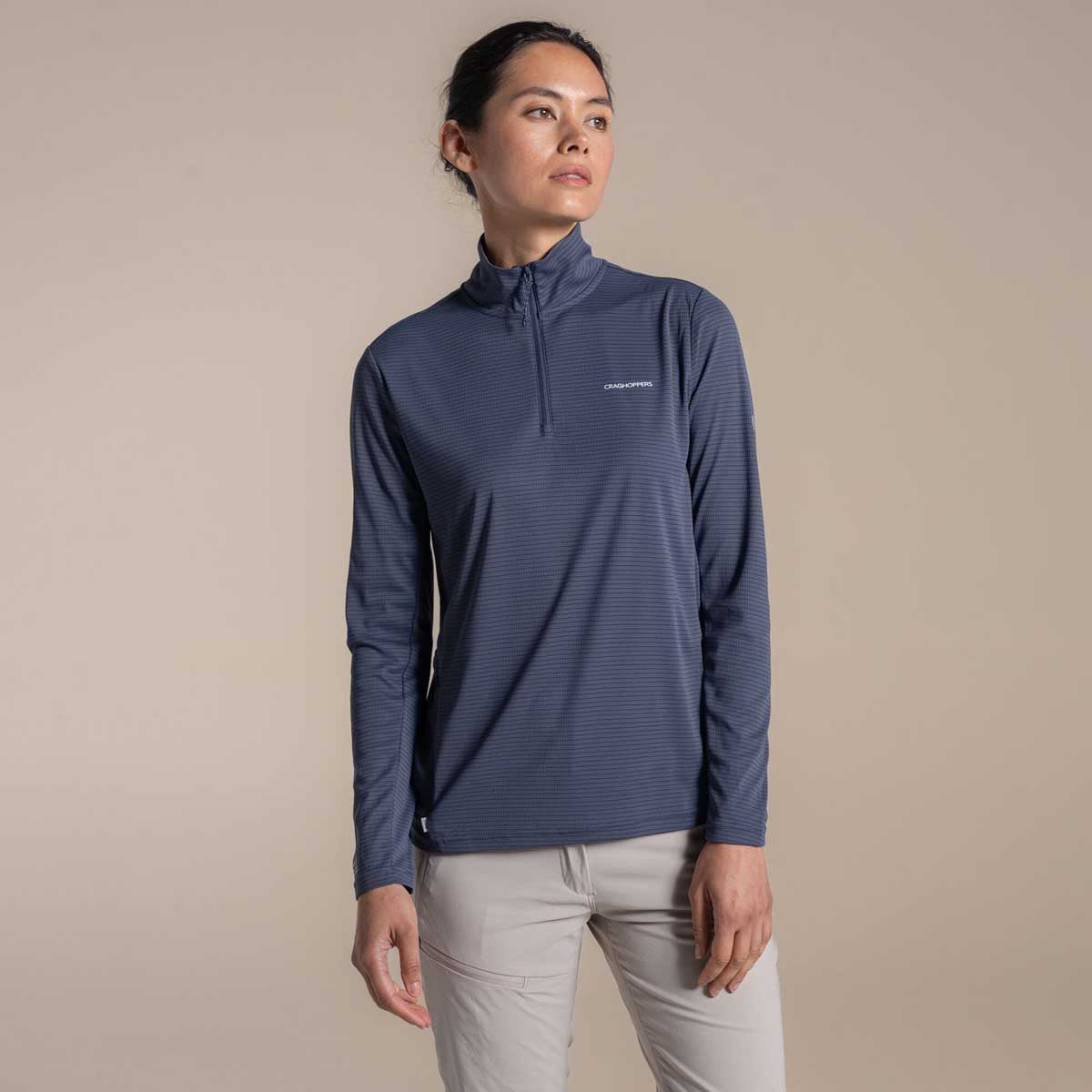 Craghoppers NosiLife SolarShield+ Women's Half Zip Top - Anthracite
