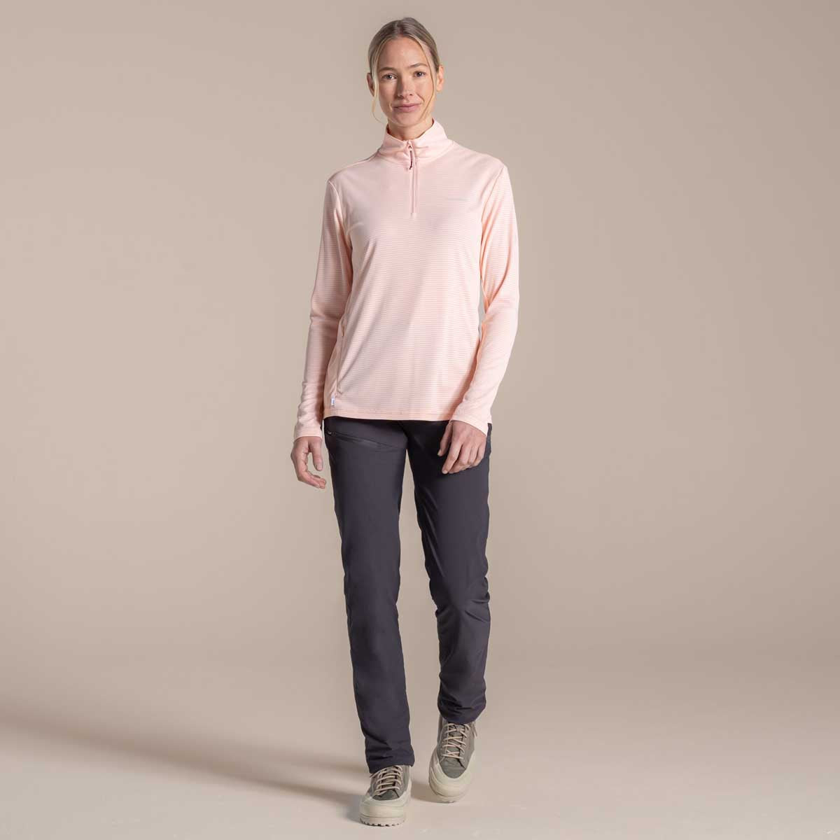 Craghoppers NosiLife SolarShield+ Women's Half Zip Top - Sherbert
