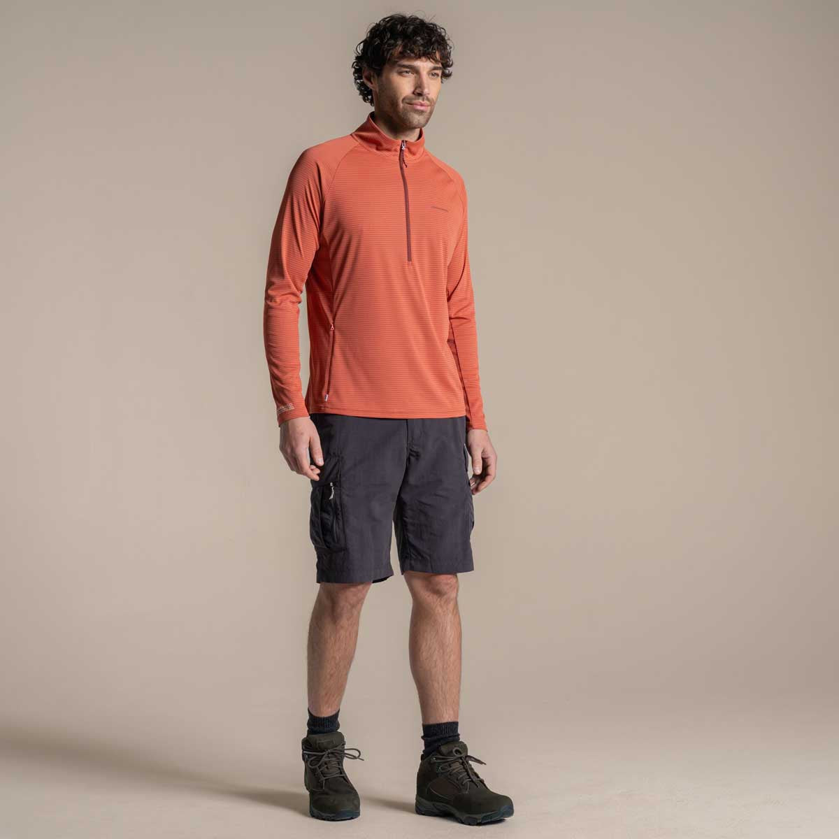 Craghoppers NosiLife Solarshield+ Half Zip - Dark Sahara
