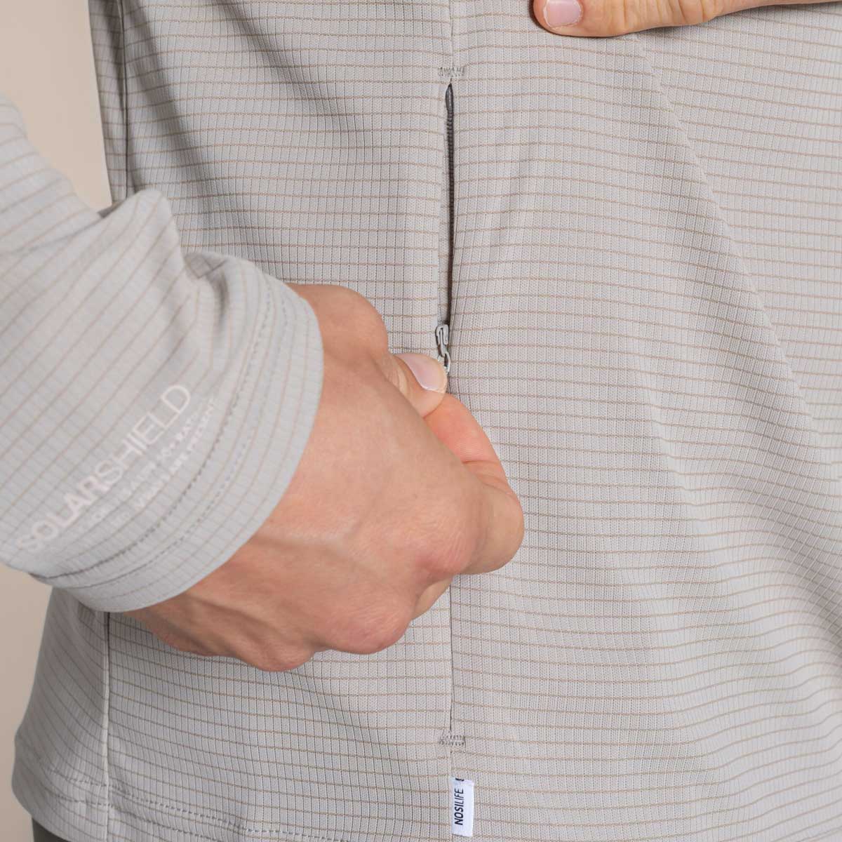 Craghoppers NosiLife Solarshield+ Half Zip - Parchment - Pocket