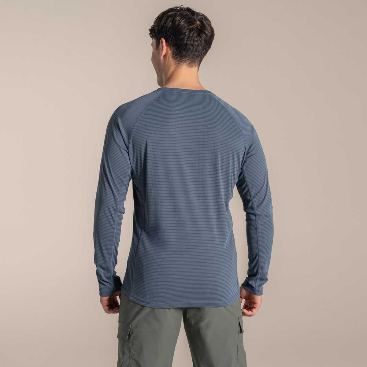 Craghoppers NosiLife Solarshield+ Long Sleeved T-Shirt - Dark Pewter - Rear