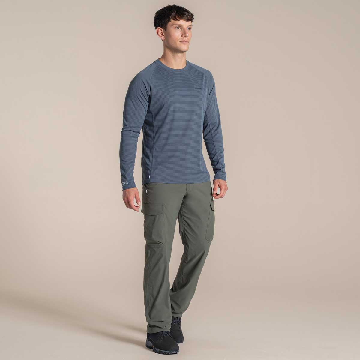 Craghoppers NosiLife Solarshield+ Long Sleeved T-Shirt - Dark Pewter