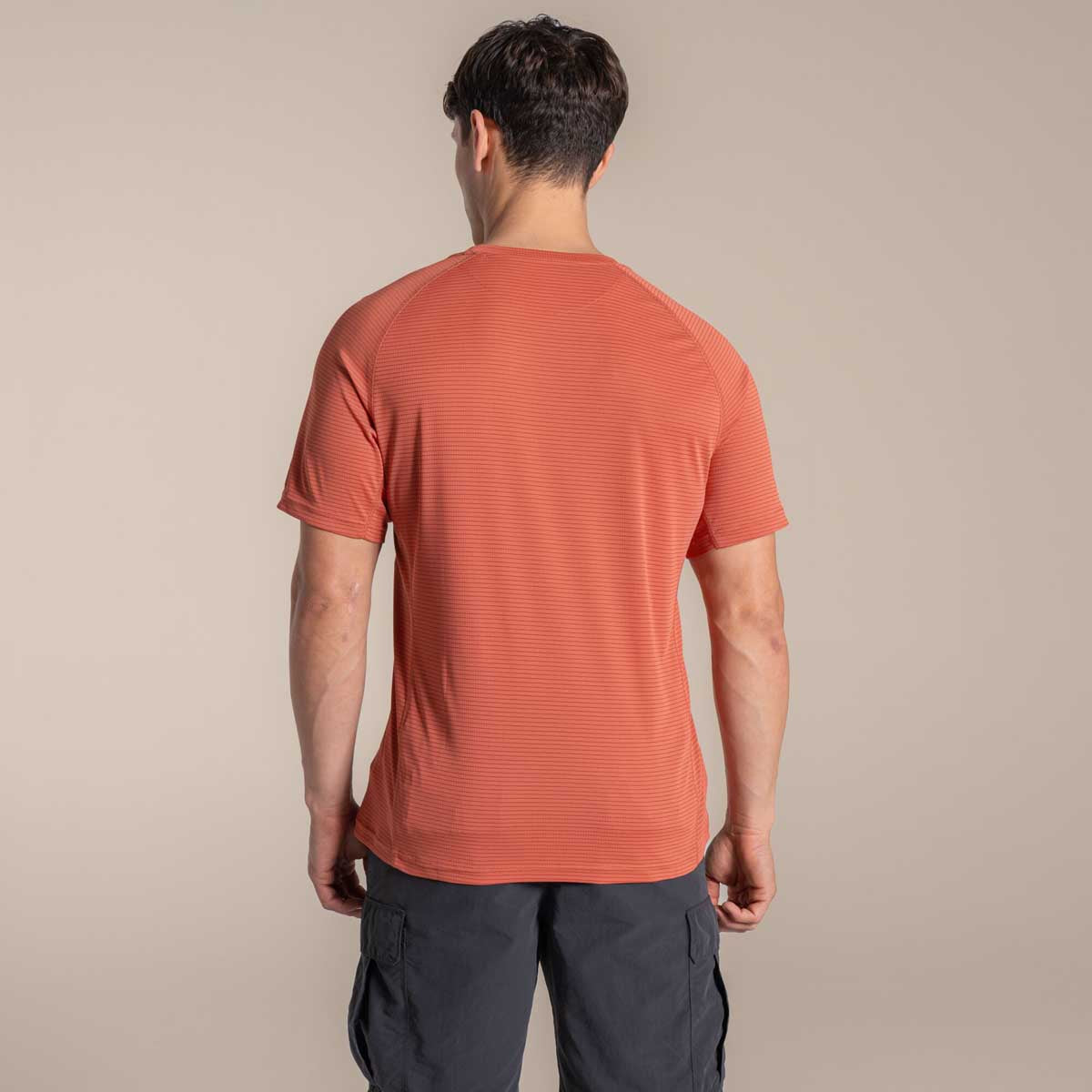 Craghoppers NosiLife Solarshield+ Short Sleeved T-Shirt - Dark Sahara - Rear