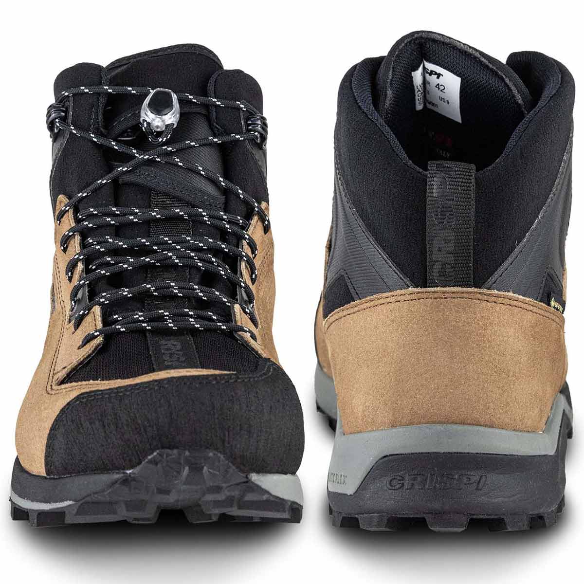 Crispi Attiva Mid GTX Boots - Hazelnut - Front and Rear View