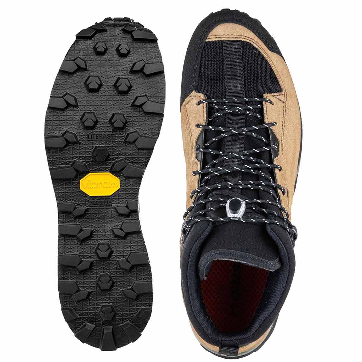 Crispi Attiva Mid GTX Boots - Hazelnut - Top View & Sole Unit