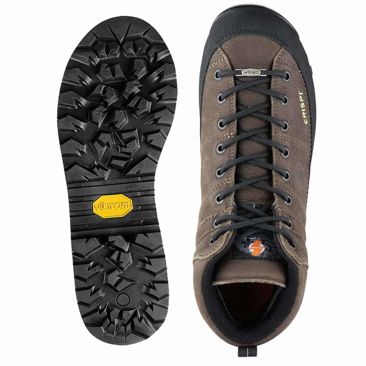 Crispi Monaco GTX Boots - Dark Brown - Top View & Sole Unit