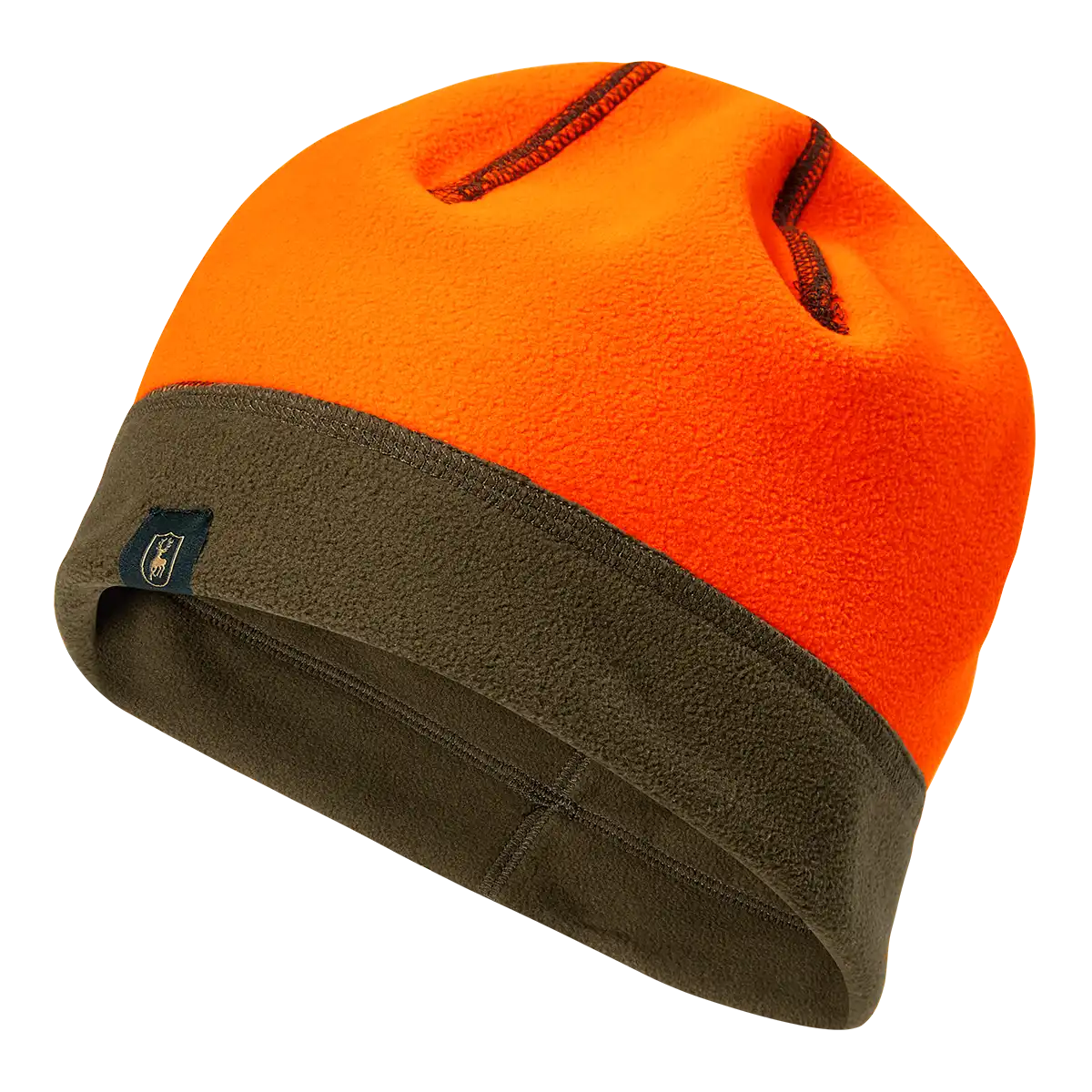 Deerhunter Fleece Beanie - Tarmac Green - Reversed Front